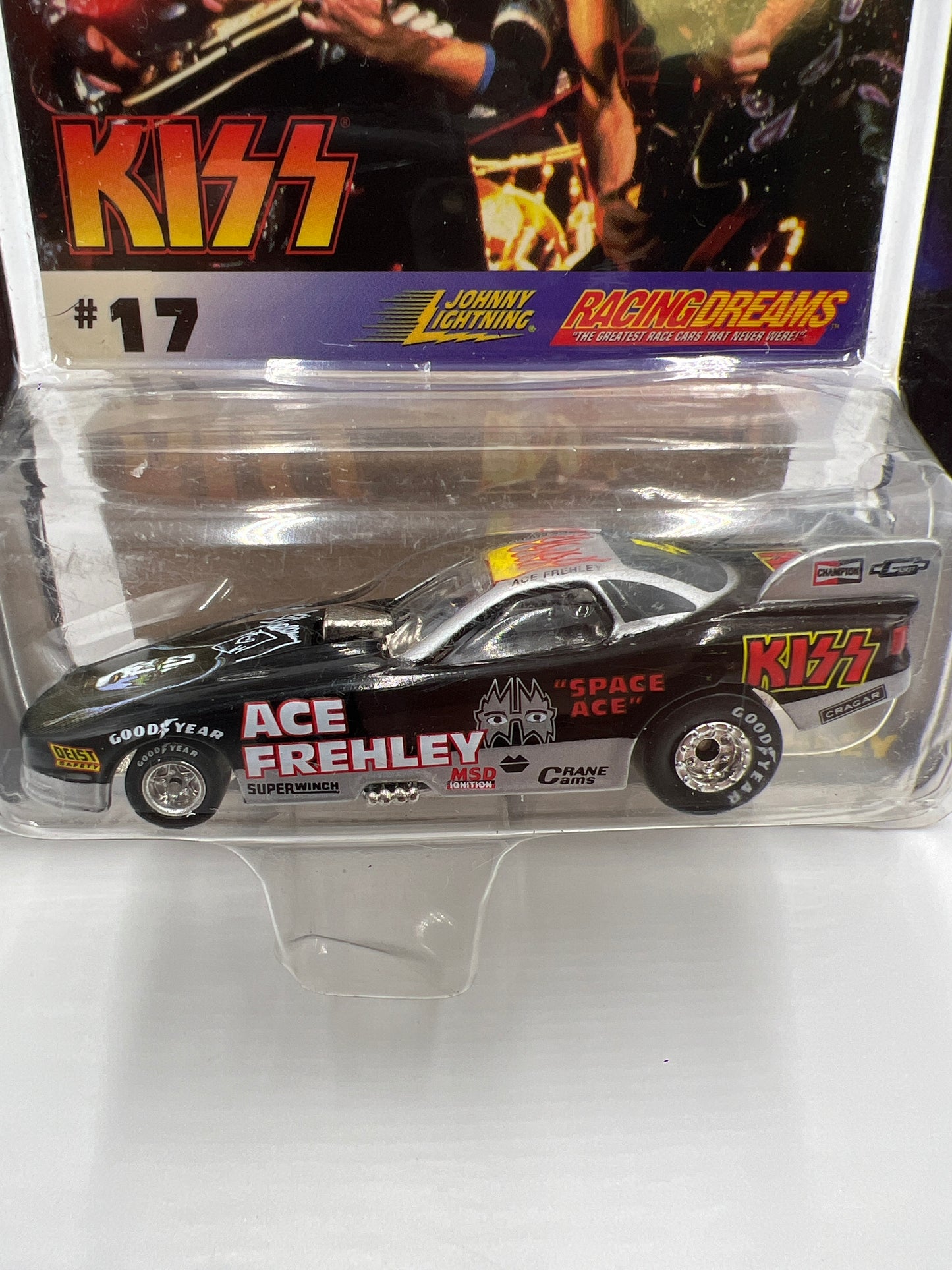Johnny Lightning Racing Dreams KISS #17 Ace Frehley Funny Car Black 223H