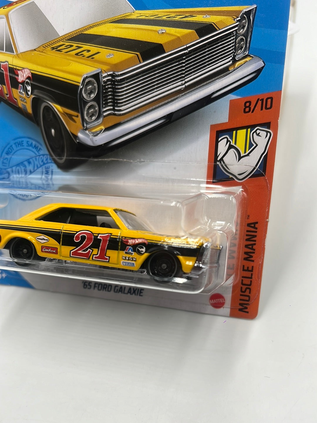 Hot Wheels 2021 Treasure Hunt 65 Ford Galaxie #240 277F (Bad Card) see last picture