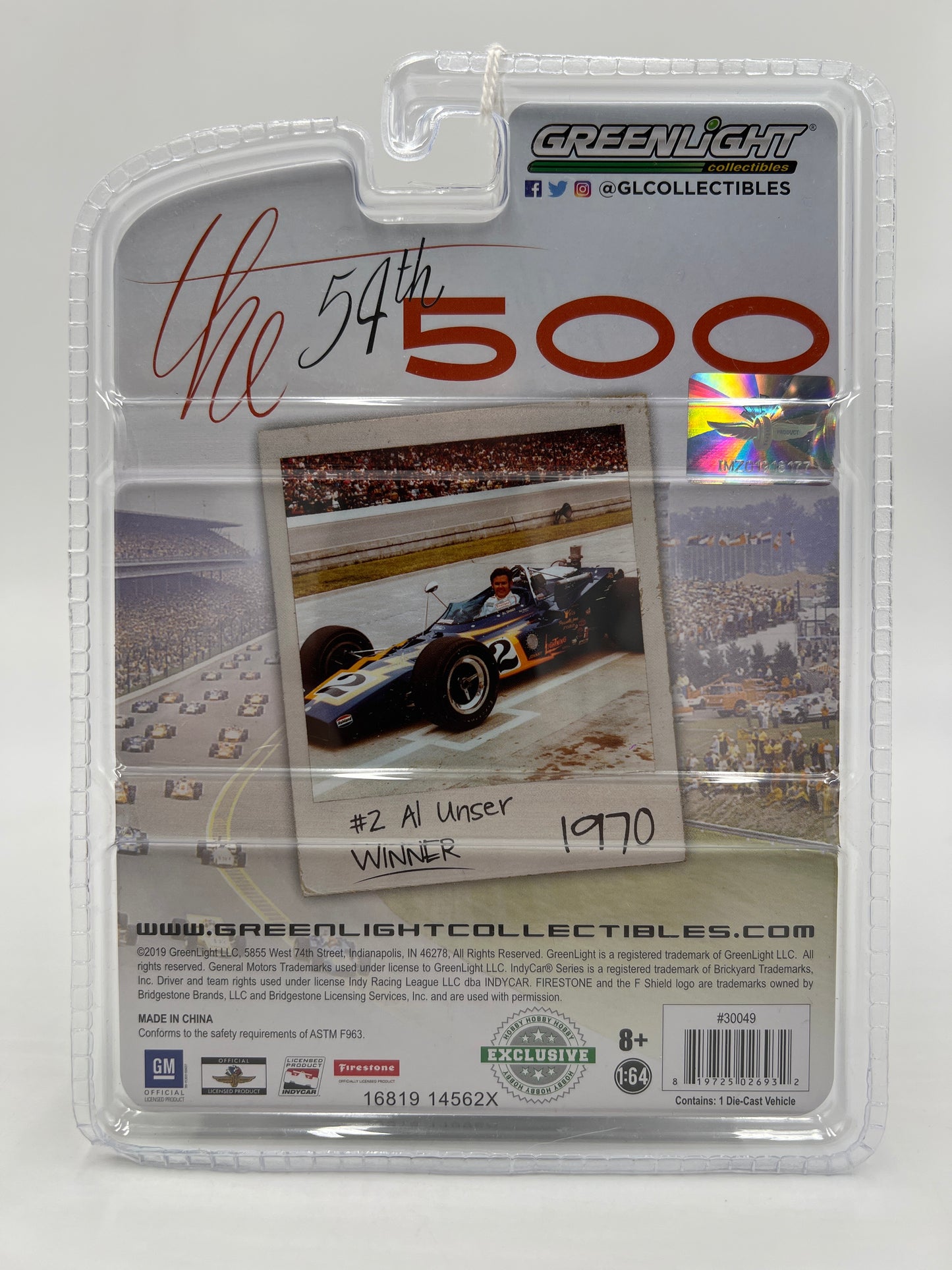 Greenlight Hobby Exclusive The 54th 500 CHASE 1970 Oldsmobile Vista Cruiser Pace Car White