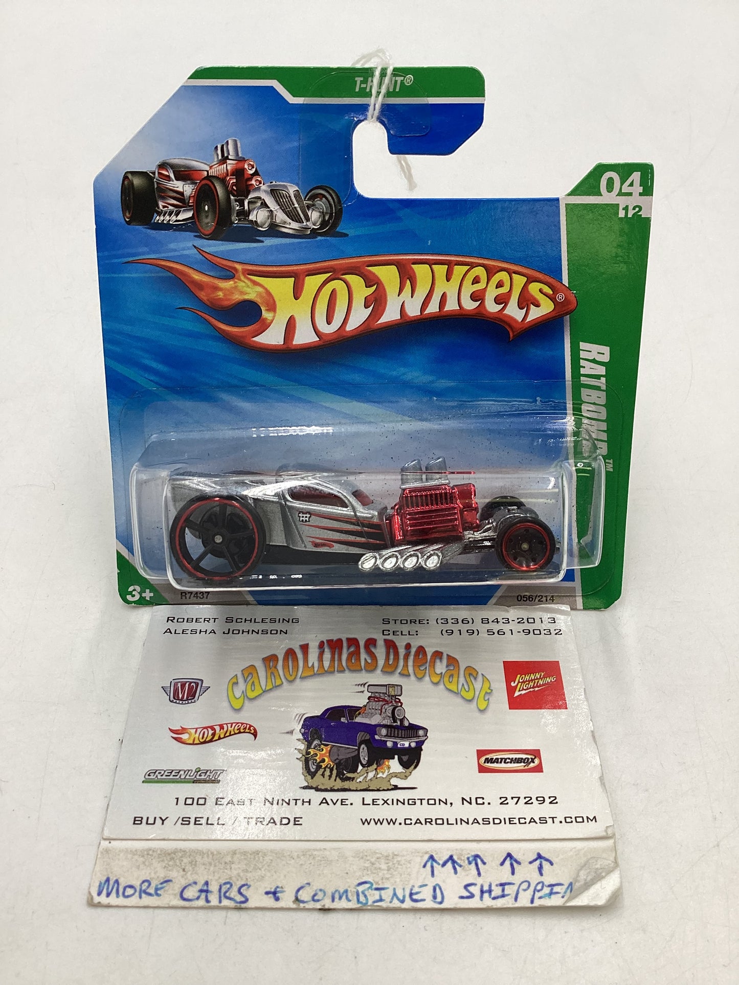 2010 Hot Wheels Treasure Hunt #056 Ratbomb Short Card 275D