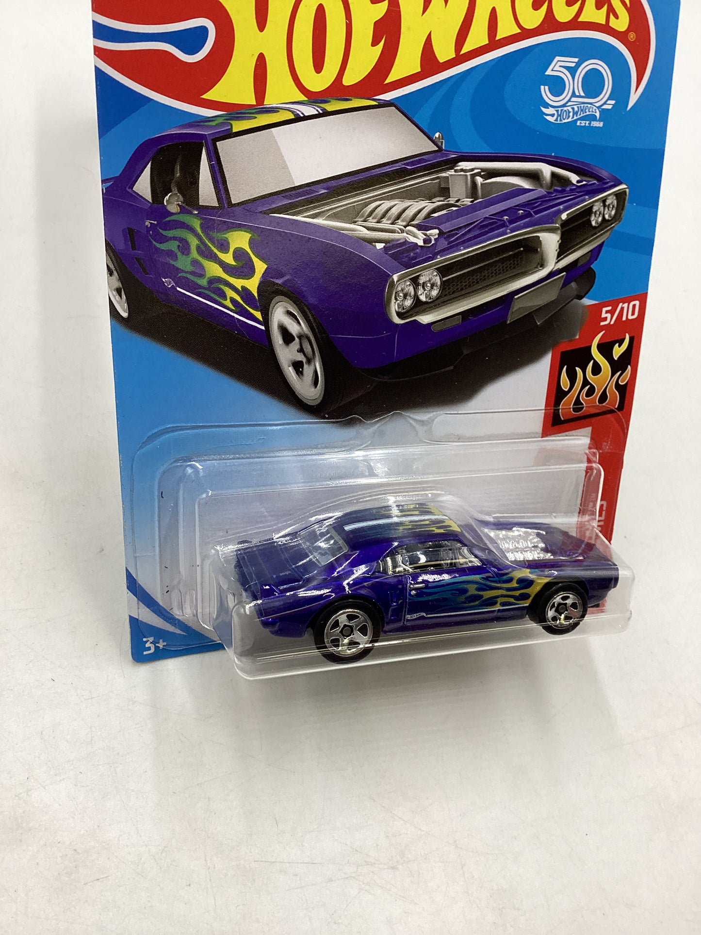 Hot Wheels 2018 Custom 67 Pontiac Firebird Blue #324 36B