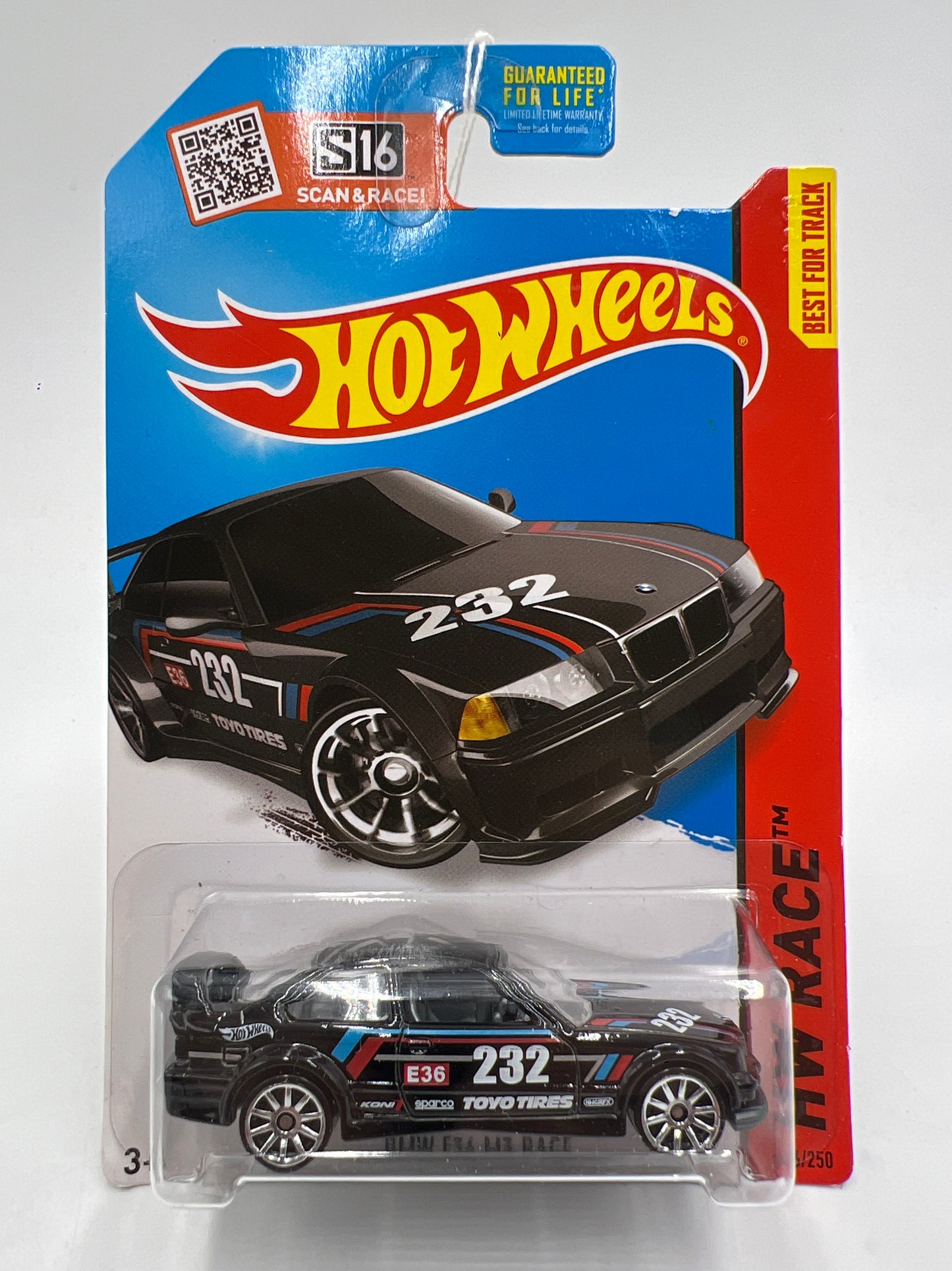 2015 Hot Wheels Race #146 BMW E36 M3 Race Black