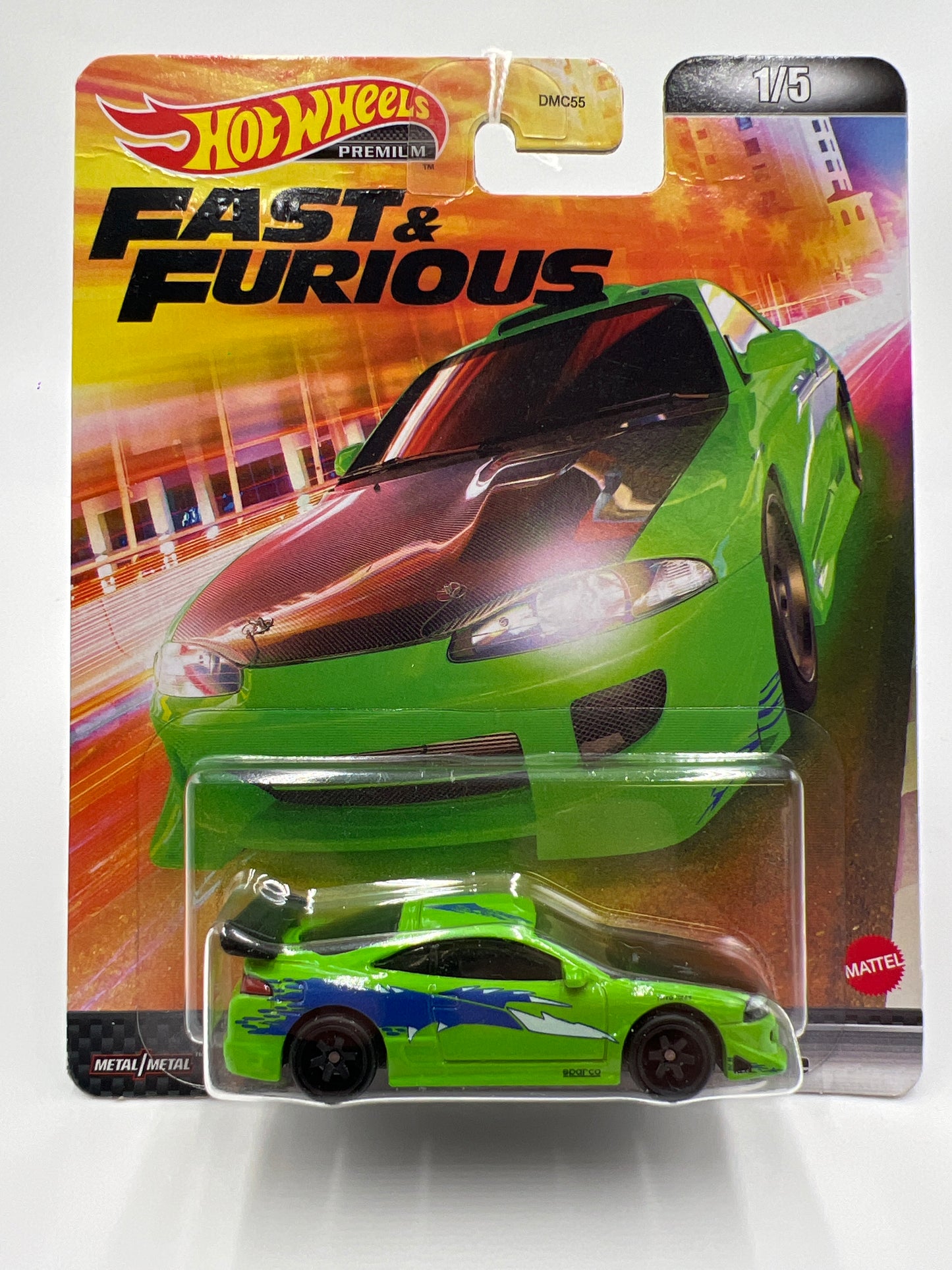 2023 Hot Wheels Fast & Furious #1 95 Mitsubishi Eclipse Green Bad Card 247B