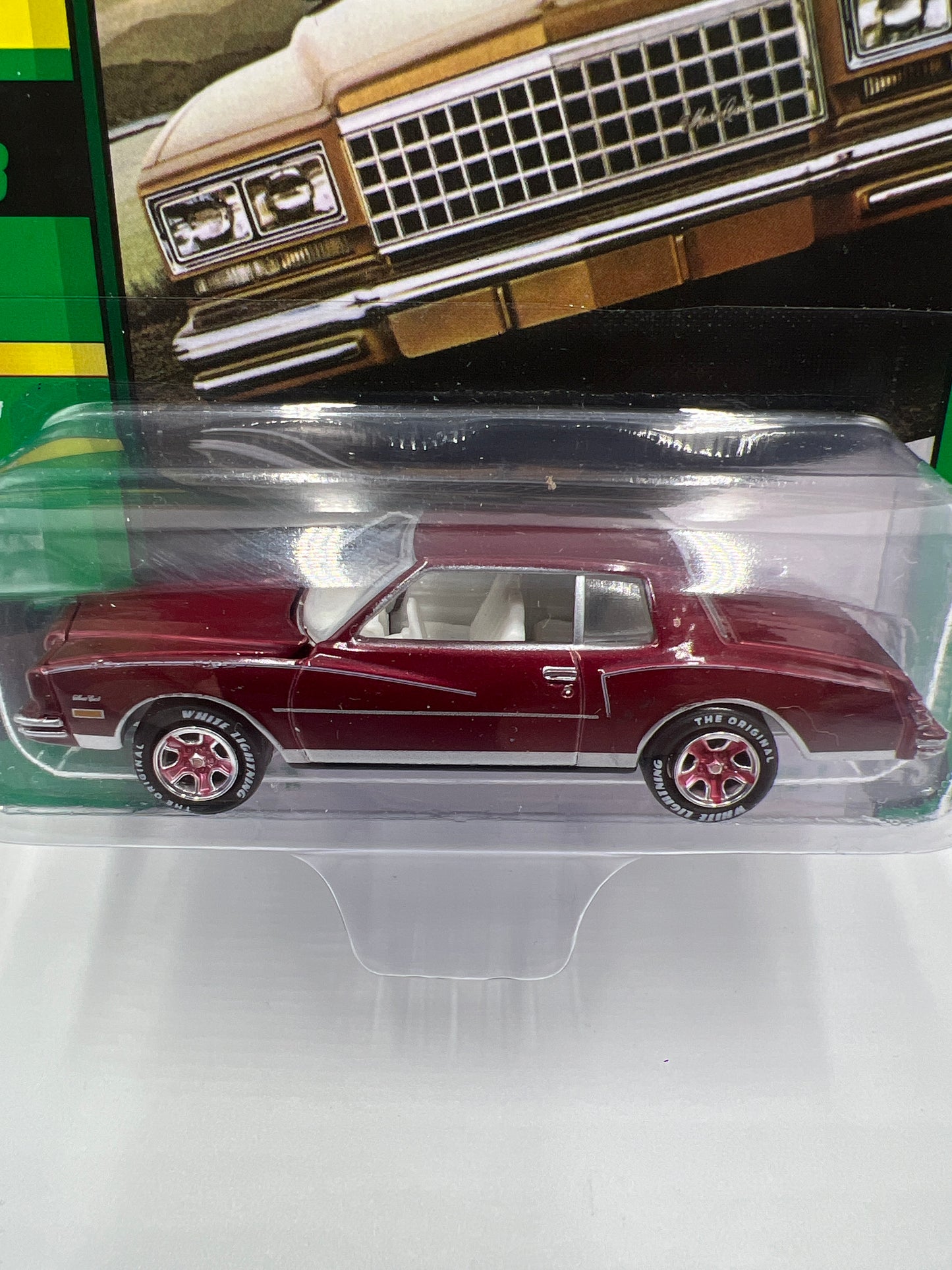 Johnny Lightning Classic Gold White Lightning Chase 1980 Chevy Monte Carlo Dark Red
