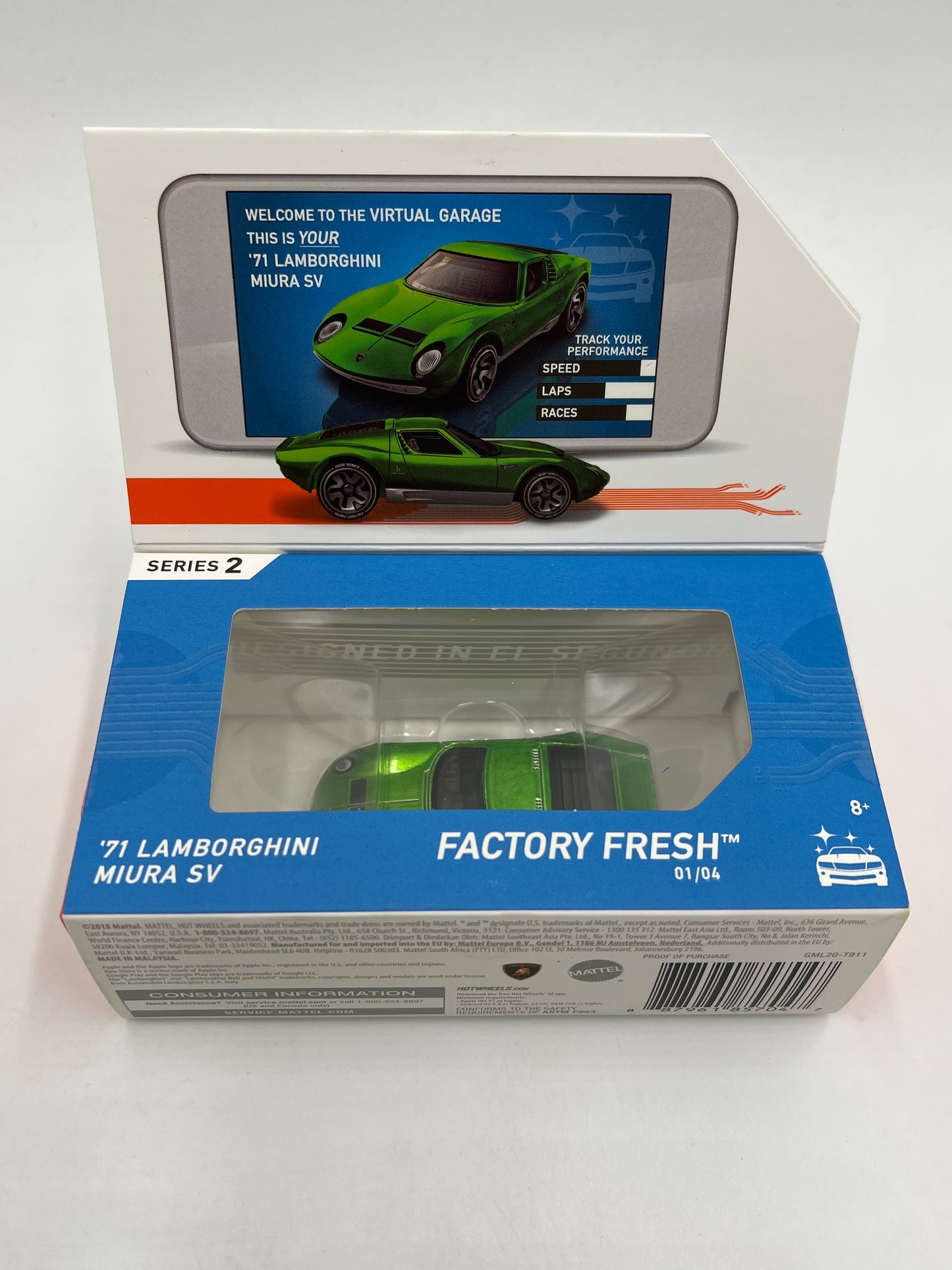 Hot Wheels iD Factory Fresh Series 2 #1 71 Lamborghini Miura P400 SV Green