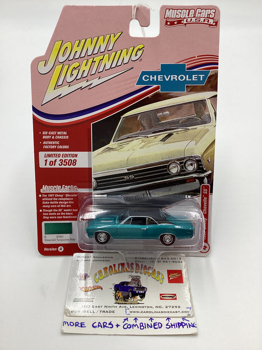 Johnny Lightning Muscle Cars USA Release 1 Version A 1967 Chevy Chevelle SS Light Blue 229E