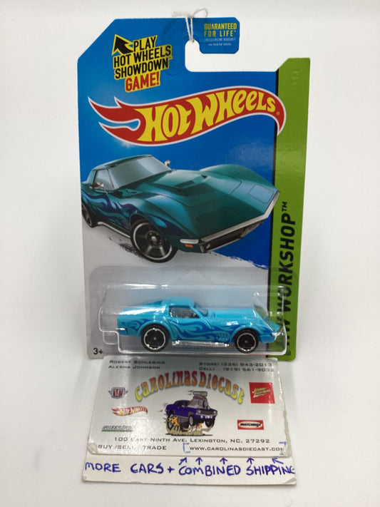 2014 Hot Wheels Kmart Exclusive #214 69 Corvette Light Blue 240B