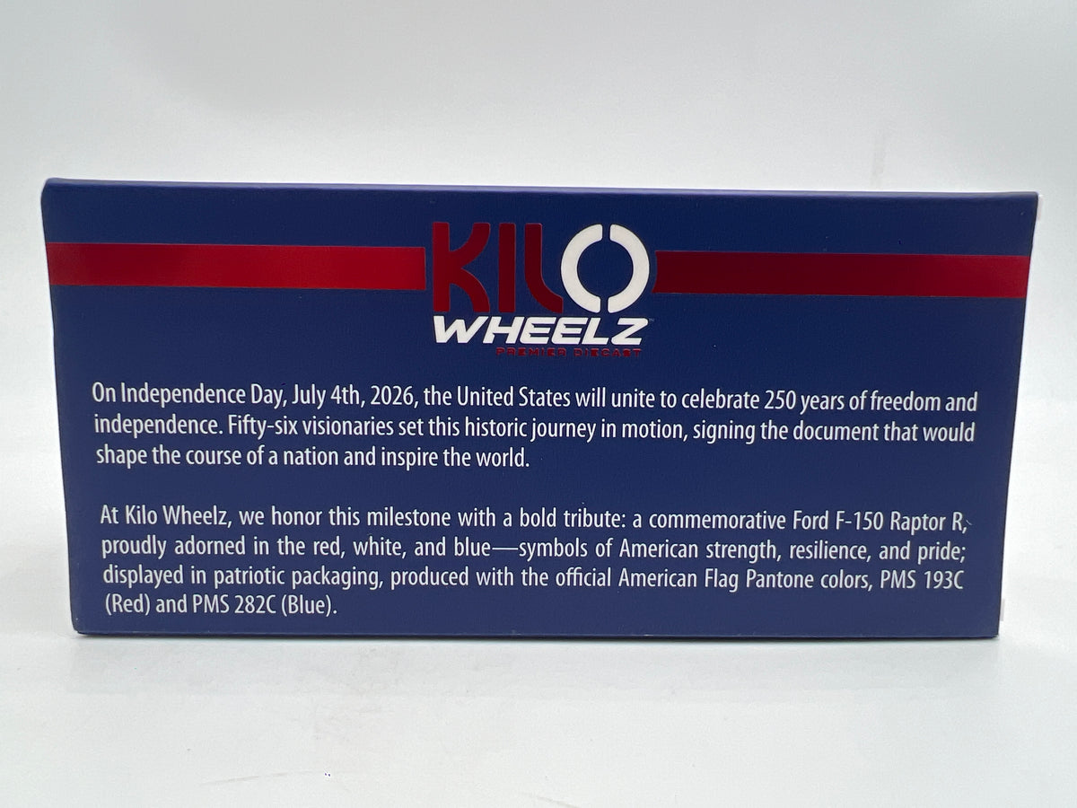 Kilo Wheelz 1/64 Klub Exclusive #280/2500 Spirit Of America 250th 2023 Ford F-150 Raptor R
