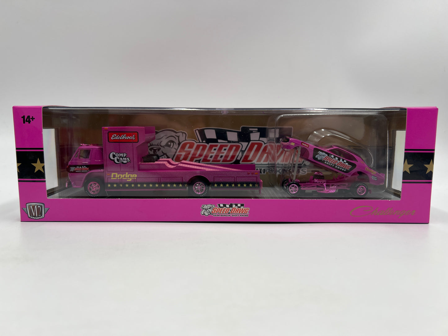 M2 Machines Auto Haulers CHASE Speed Dawg 1966 Dodge L600 COE & 1971 Dodge Challenger Funny Car R86