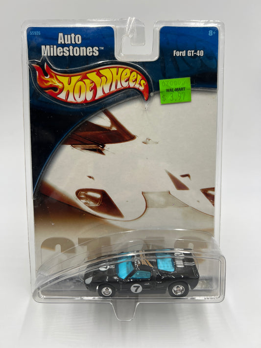 2002 Hot Wheels Auto Milestones Ford GT-40 Black SR
