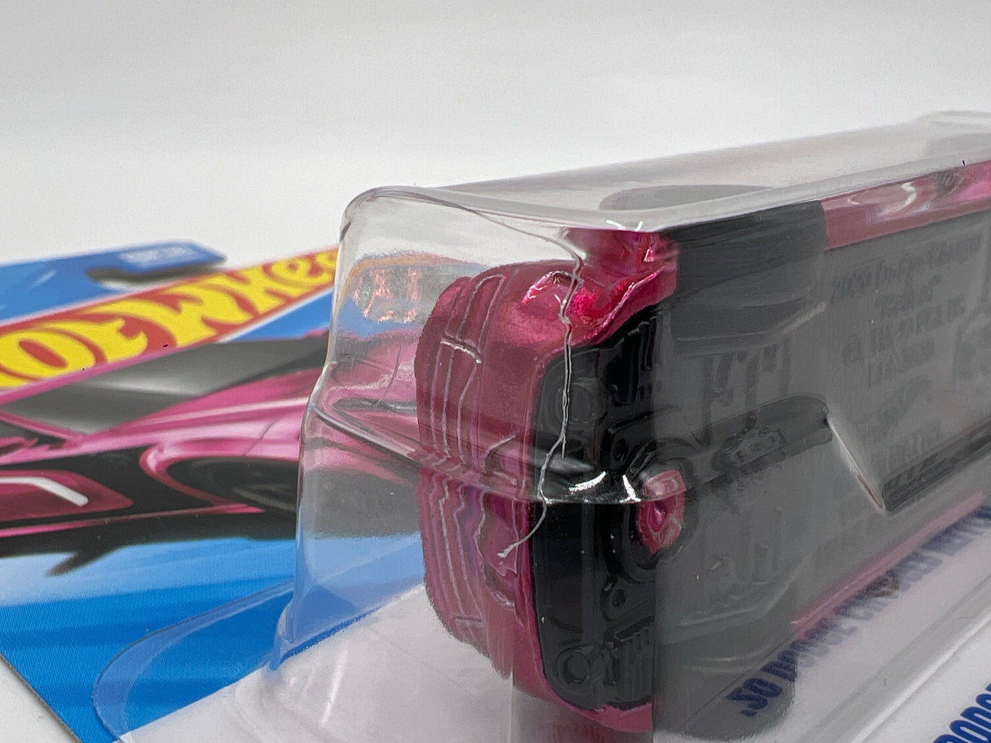 2025 Hot Wheels Factory Sealed Super Treasure Hunt #240 20 Dodge Charger Hellcat Pink W/Protector Cracked Blister