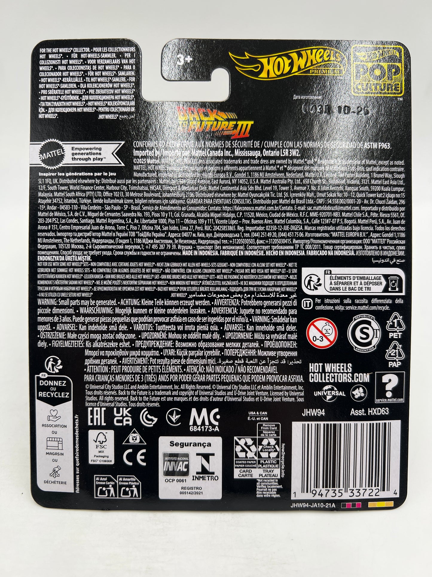 2026 Hot Wheels Premium Pop Culture Back To The Future Part III BTTF Time Machine 1955 172E