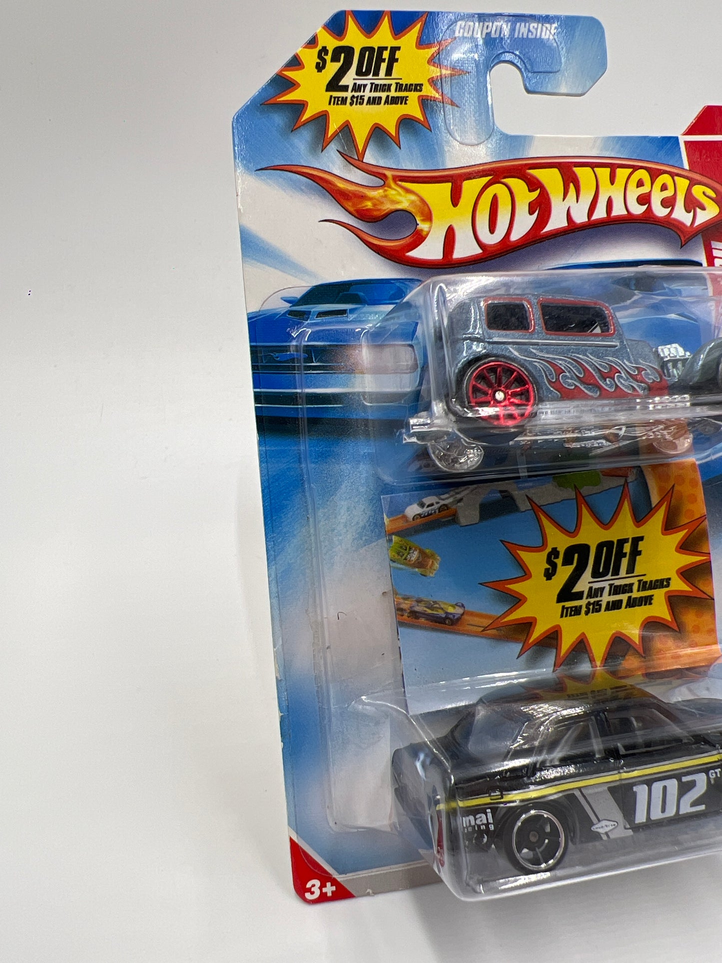 2009 Hot Wheels 2 Pack Datsun Bluebird 510 & 32 Ford Vicky W/Protector Bad Card/Blister