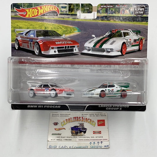 Hot wheels car culture team 2 pack target exclusive BMW M1 Procar Lancia Stratos Group 5 245i