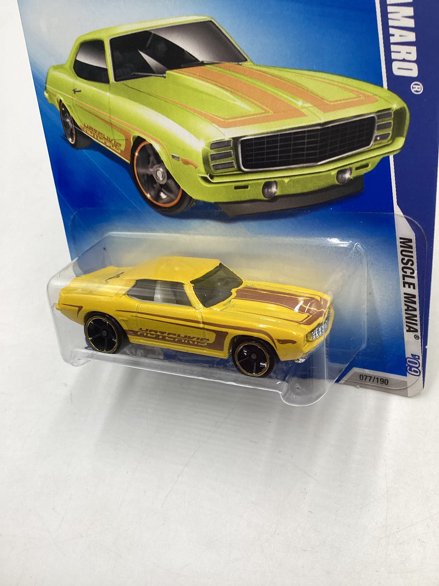 2009 Hot wheels #77 Yellow 69 Camaro Walmart Exclusive 238B