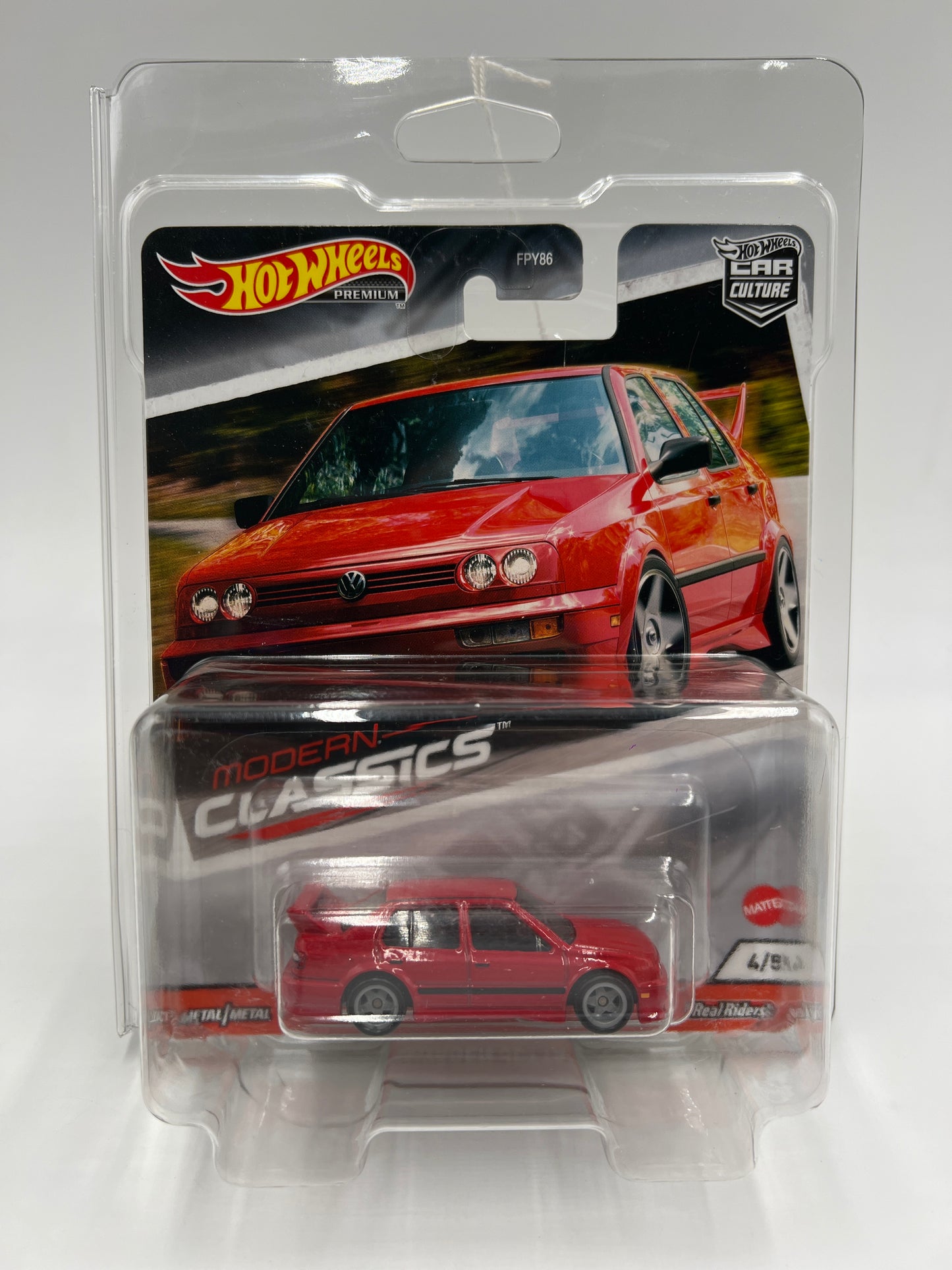 Hot Wheels Premium Modern Classics #4 Volkswagen Jetta MK3 Red W/Protector