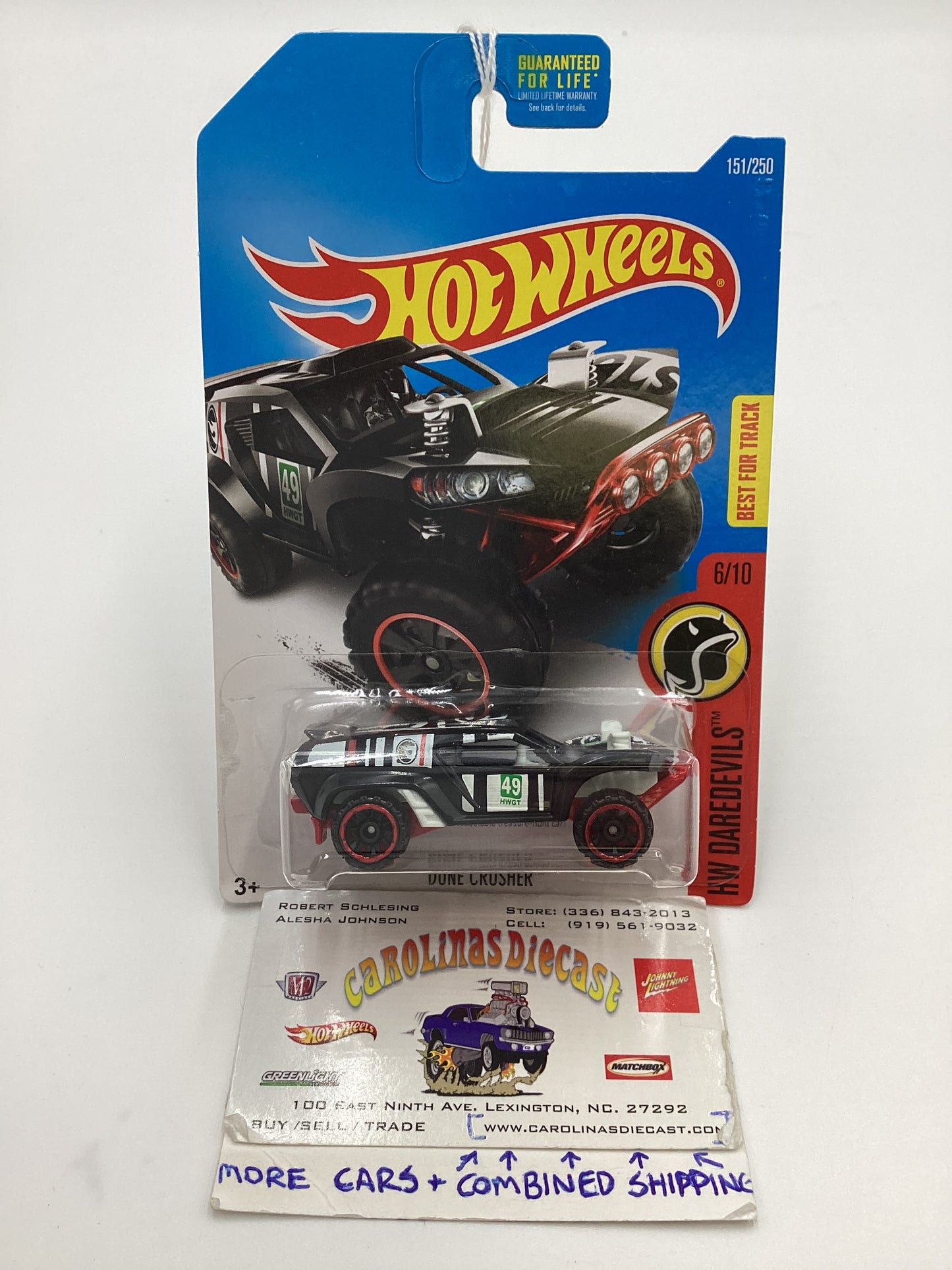 2016 Hot Wheels Treasure Hunt #151 Dune Crusher Black 277M