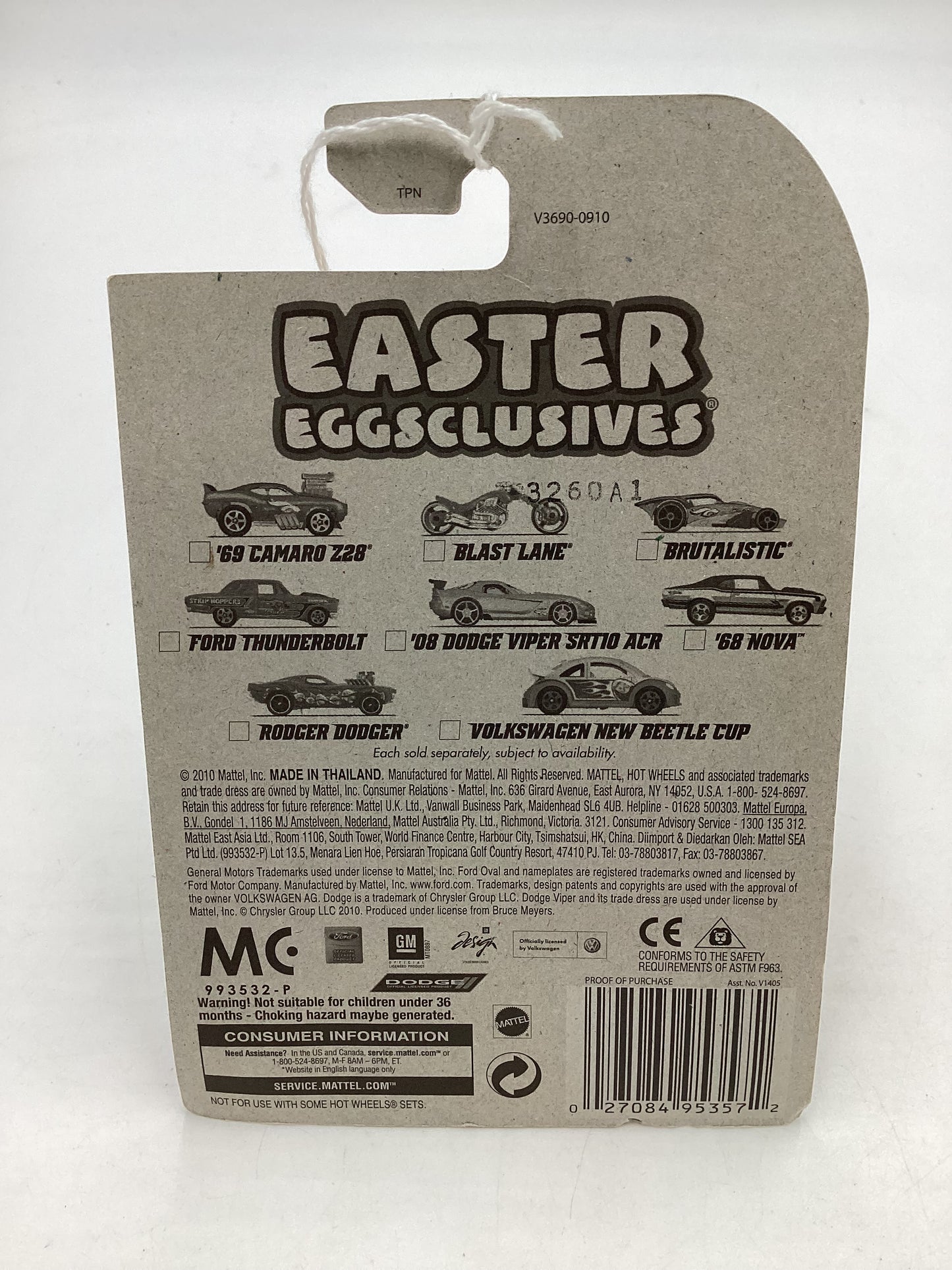 2010 Hot Wheels Easter Eggclusive Ford Thunderbolt 157H