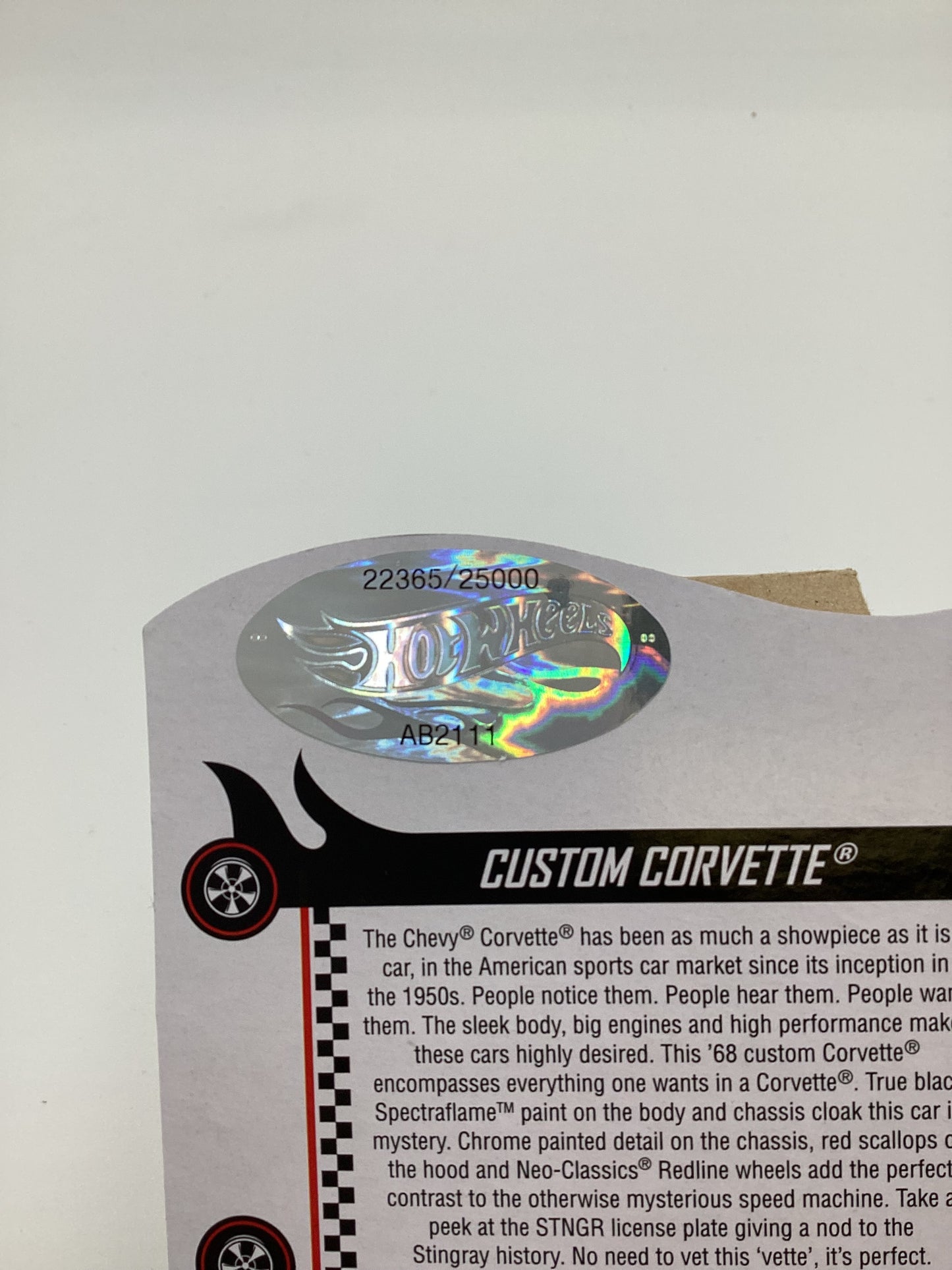 2022 Hot Wheels RLC #22365/25000 Custom Corvette Black