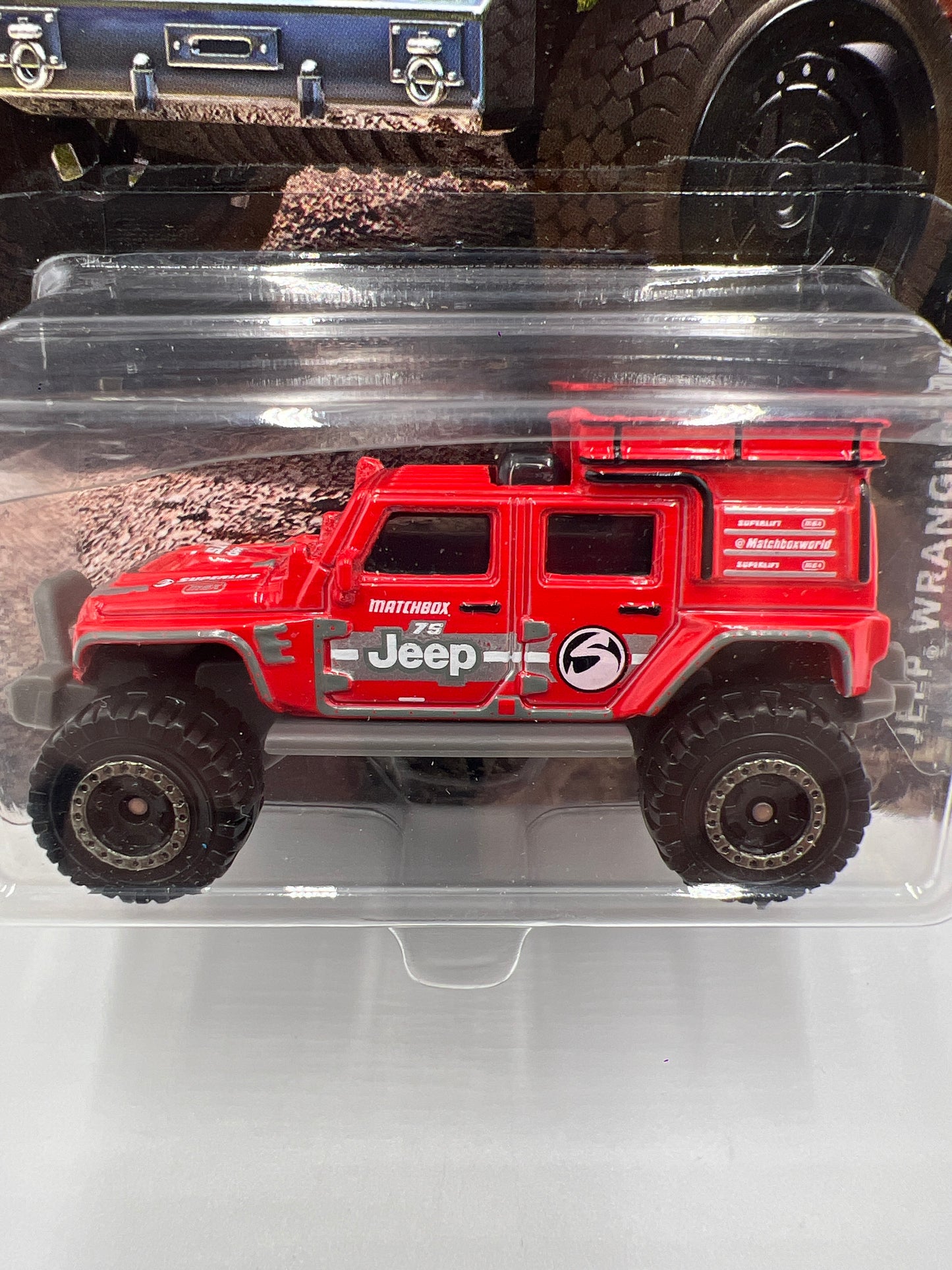 Matchbox Jeep Anniversary Edition Series Jeep Wrangler Superlift Red 157D