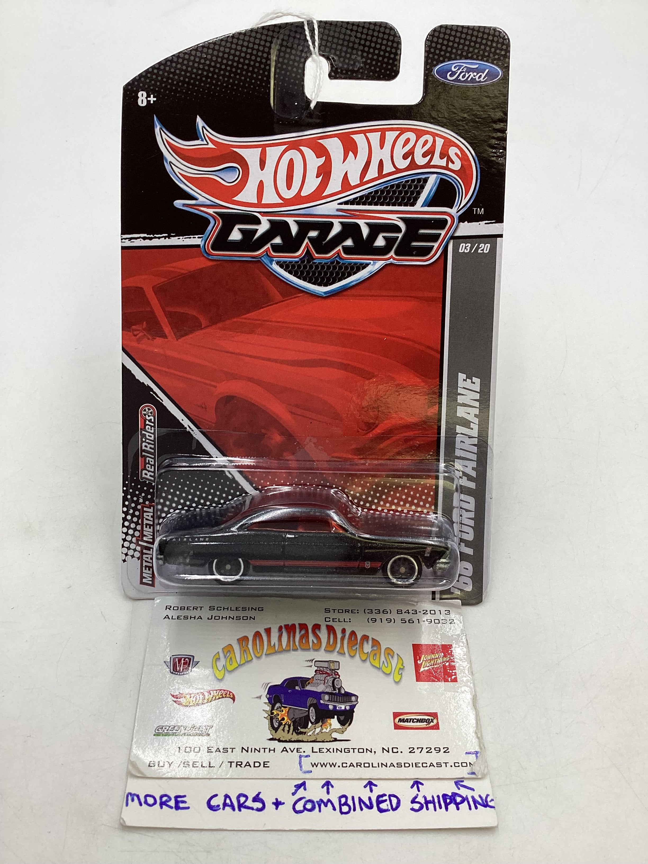 Hot Wheels Garage 03/20 66 Ford Fairlane Black metal/metal 245C