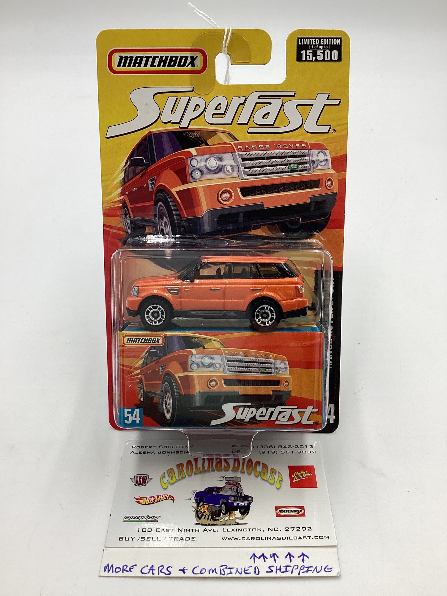 Matchbox 2006 Superfast #54 Range Rover Sport *Vein on back of card*