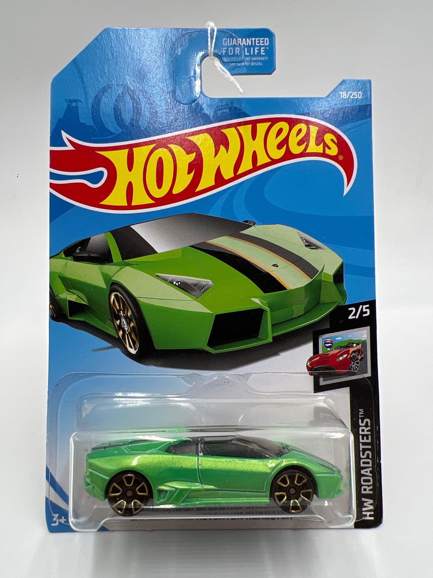 2019 Hot Wheels Roadsters #18 Lamborghini Reventon Roadster Green 101B
