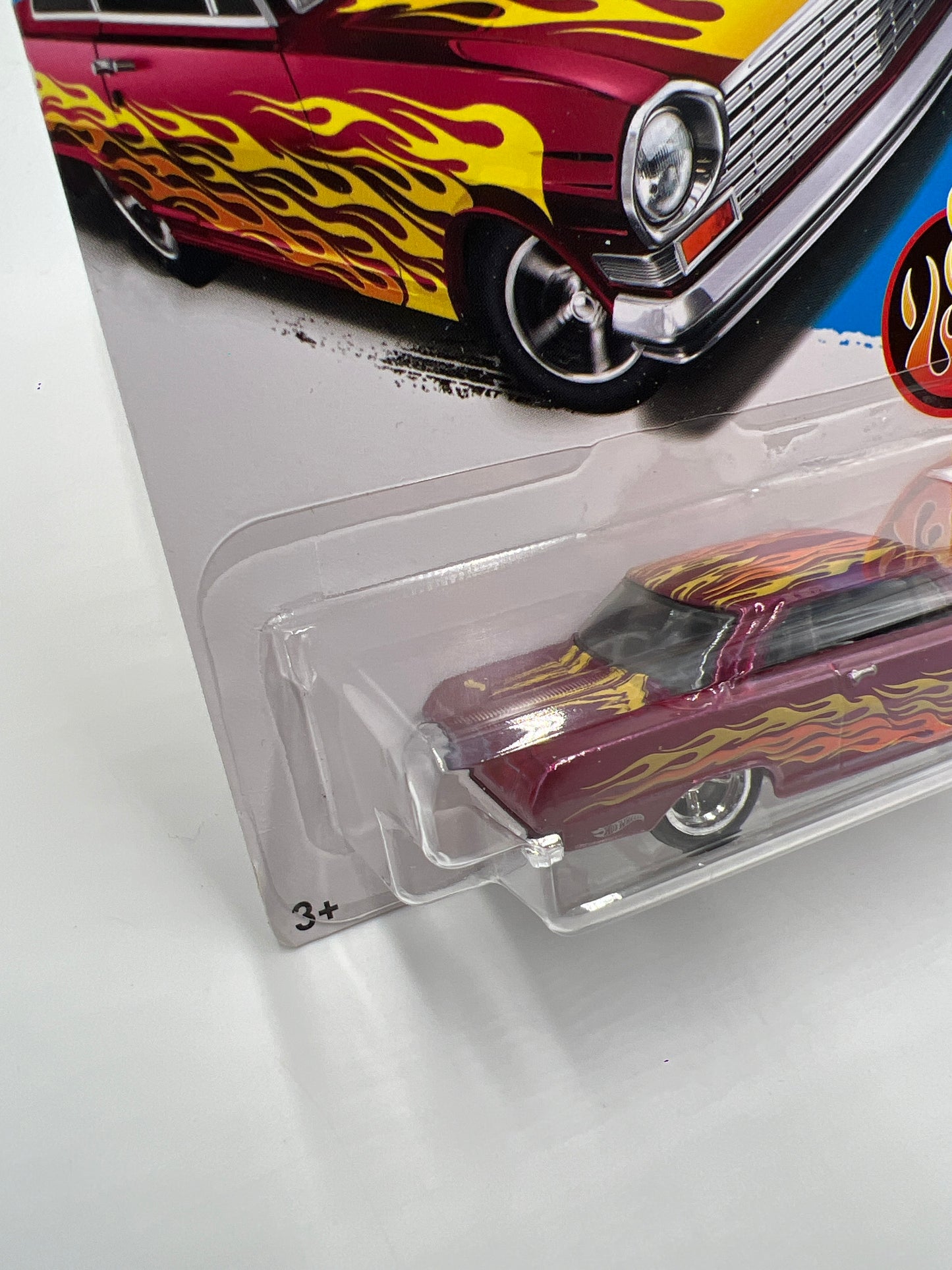 2017 Hot Wheels Super Treasure Hunt 63 Chevy II Pink W/Protector