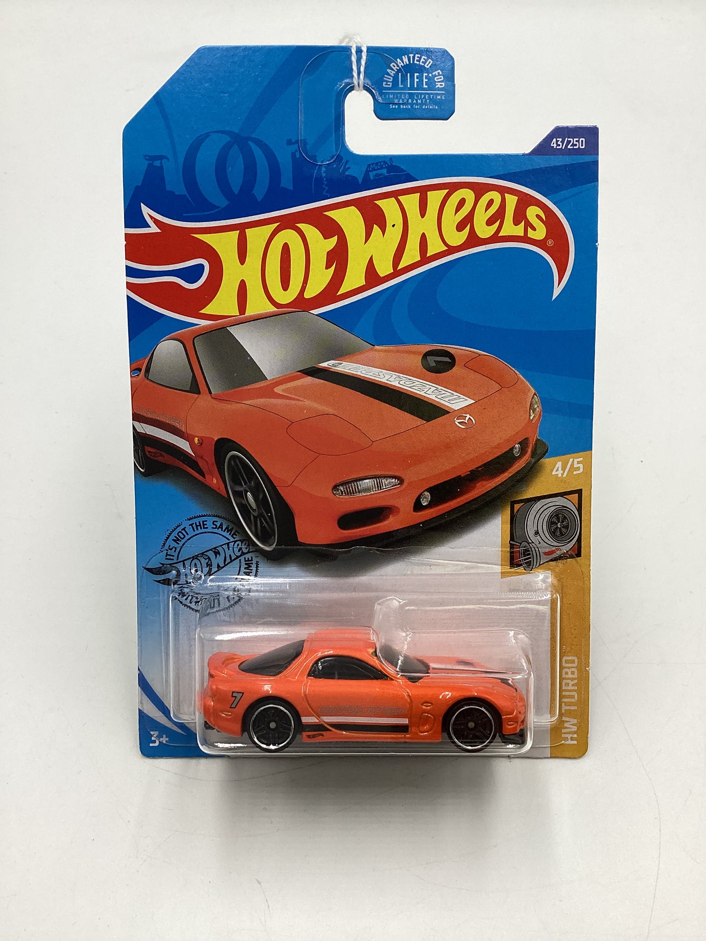 2020 Hot wheels Turbo #43 95 Mazda RX-7 Orange 86A