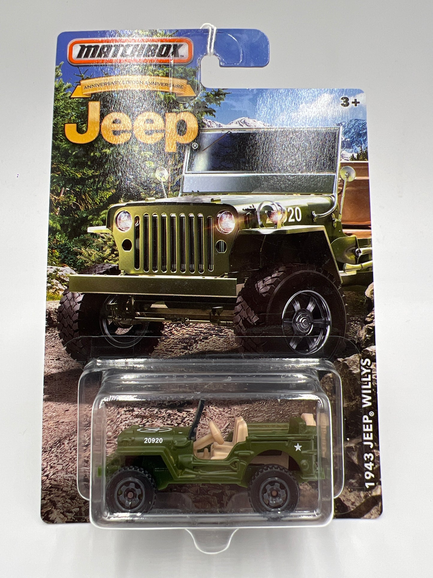 Matchbox Jeep Anniversary Edition Series 1943 Jeep Willys Army Green 159G