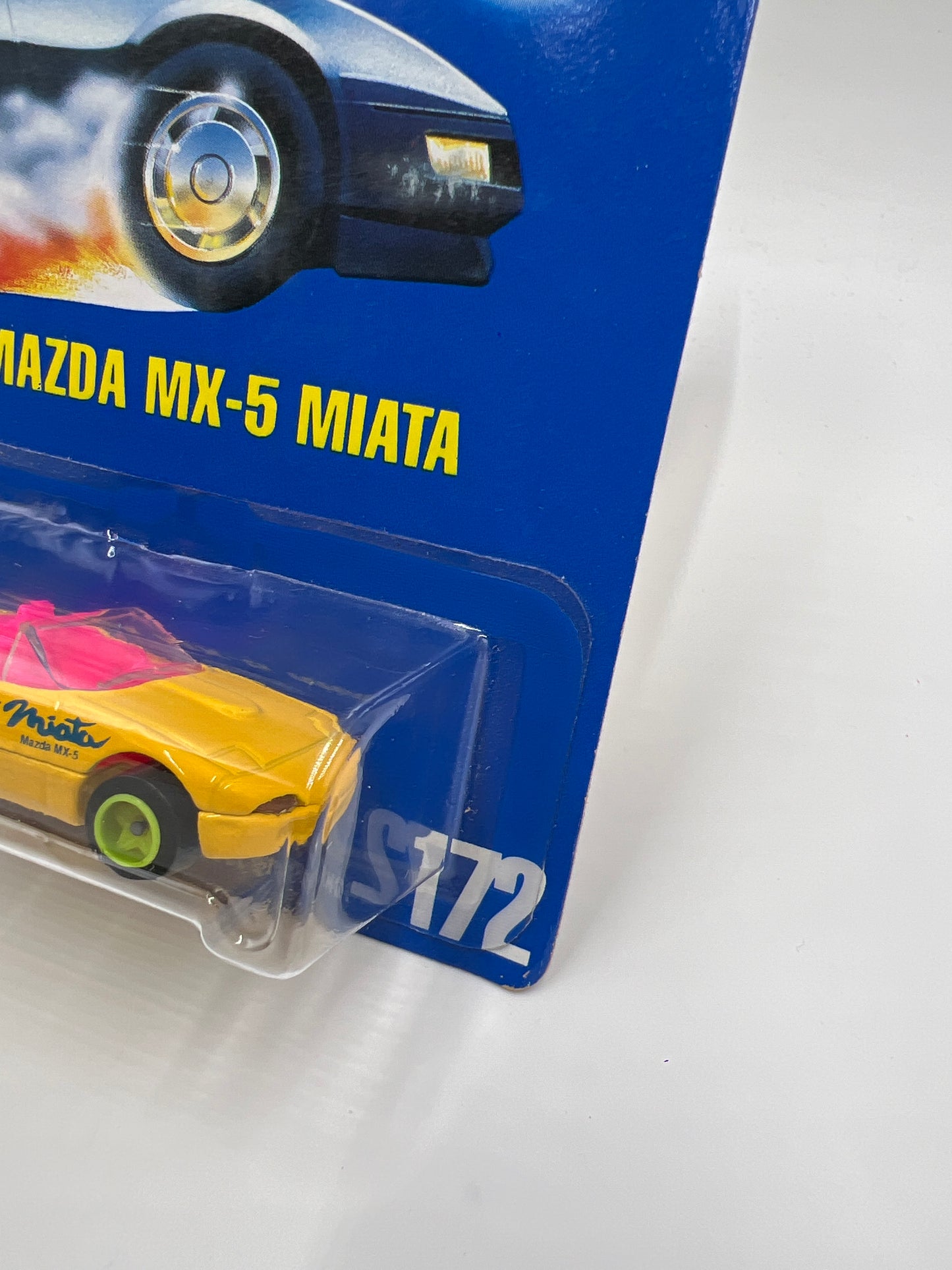 1991 Hot Wheels Collector #172 Mazda MX-5 Miata Yellow W/Lime Wheels 240B