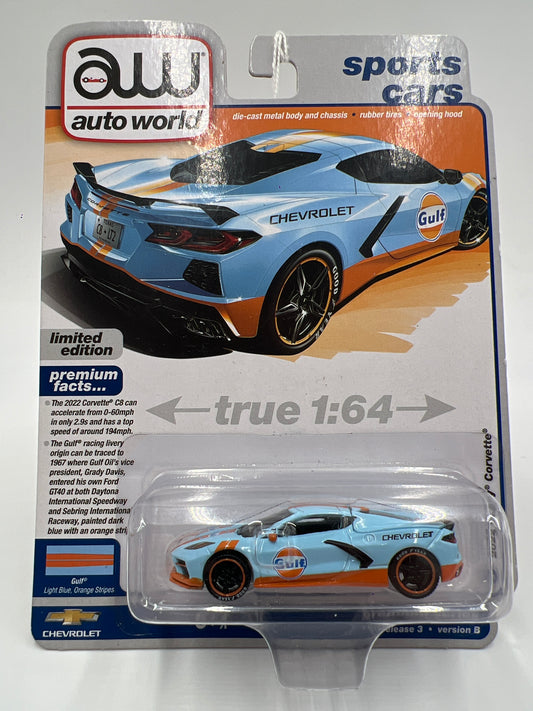 Auto World Sports Cars #5 Release 3 Version B 2022 Chevy Corvette Gulf 185A