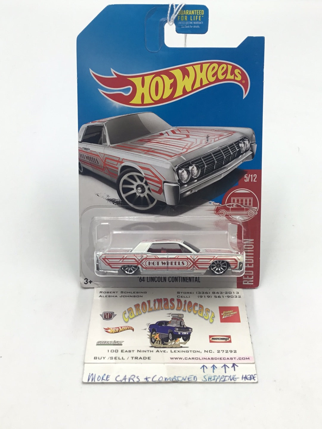 2017 hot wheels red edition 1964 Lincoln Continental #5 EE1