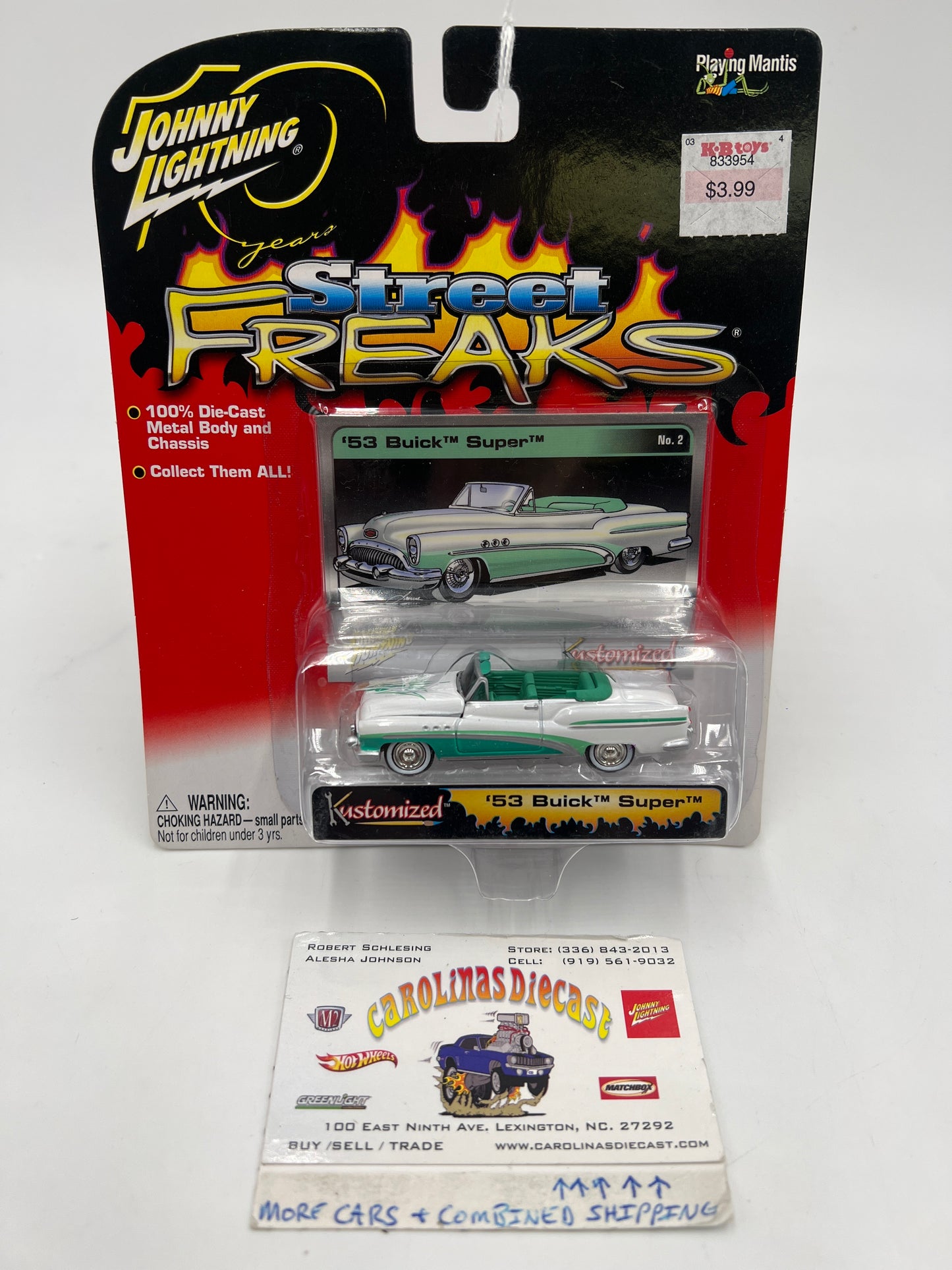 Johnny Lightning Street Freaks 1953 Buick Super White 220A