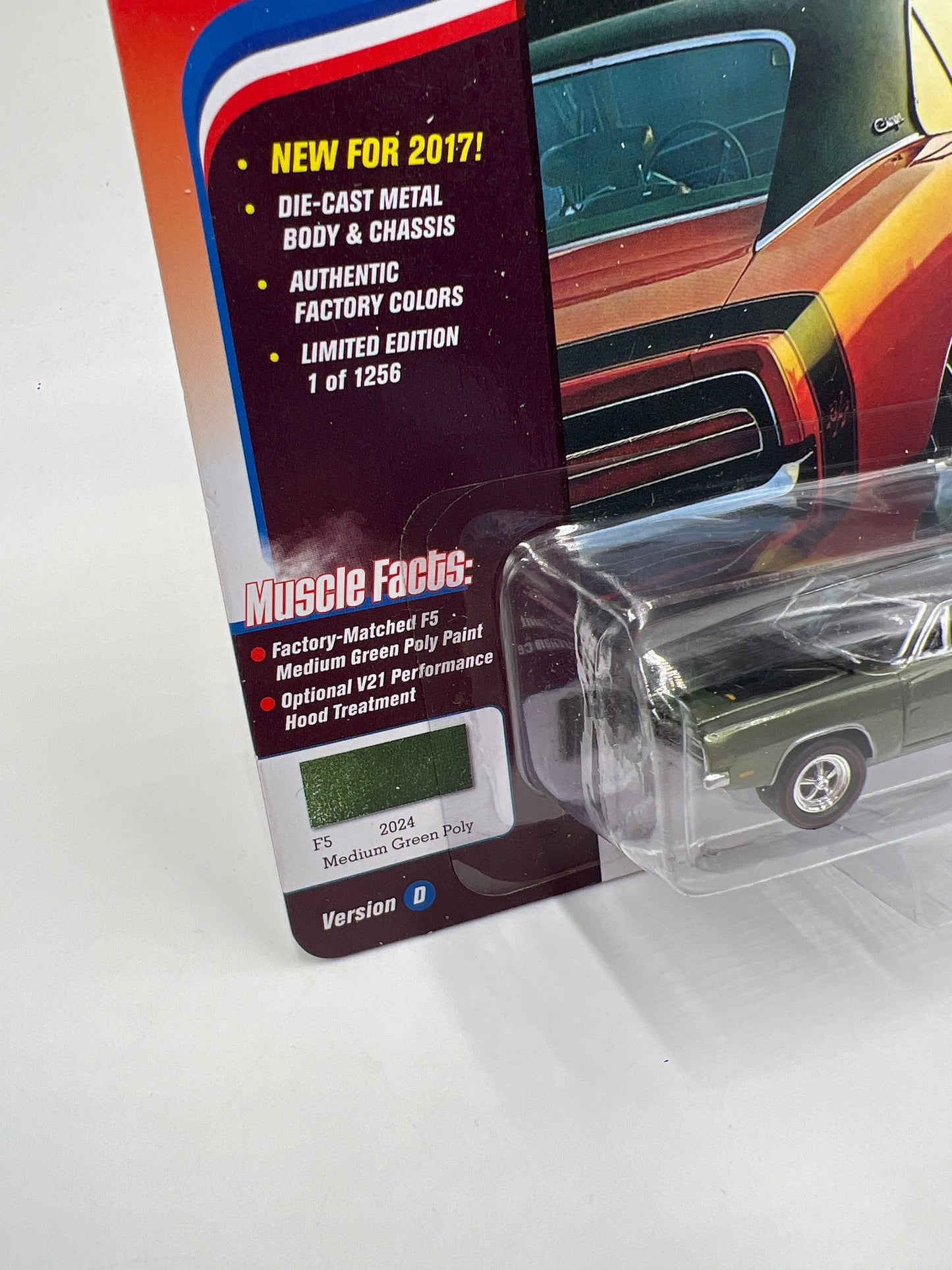 Johnny Lightning Muscle Cars USA 2017 Series Release 1 Version D #2 1969 Dodge Charger R/T Green 228C