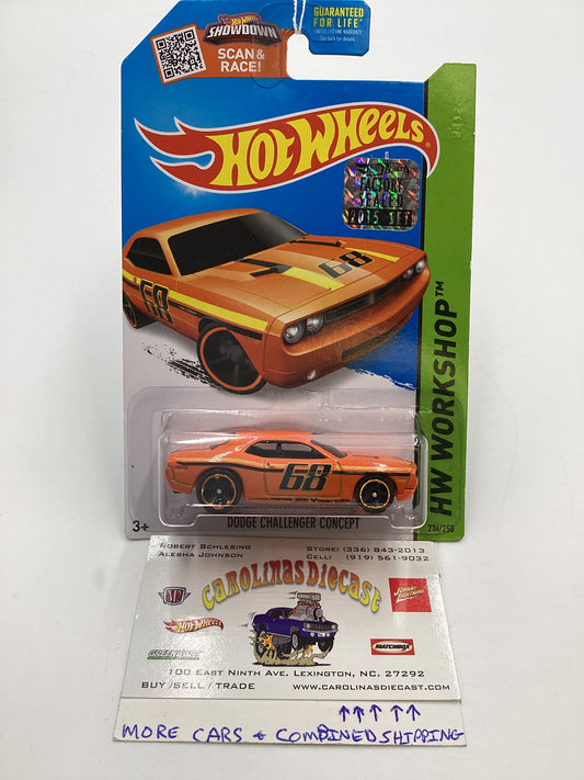 2015 Hot Wheels #234 DODGE CHALLENGER CONCEPT ORANGE Factory Sealed 39D