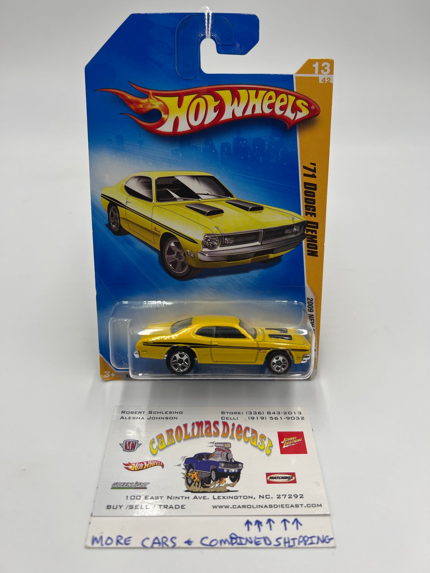 2009 Hot Wheels New Models #13 71 Dodge Demon Yellow 50C