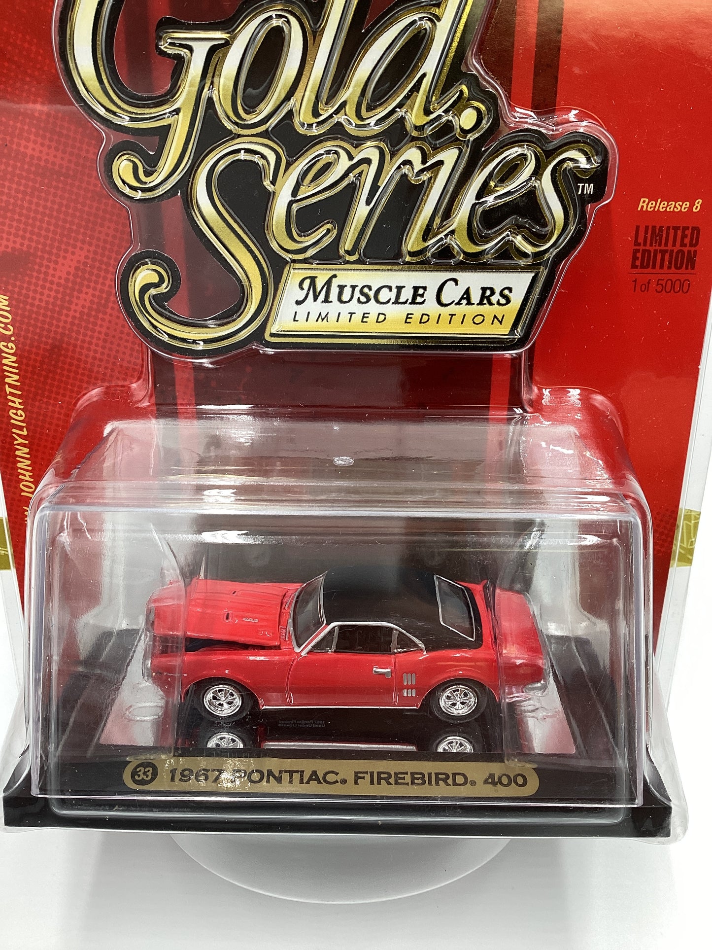 Johnny Lightning Gold Series Muscle Cars Release 8 #33 1967 Pontiac Firebird 400 Red 232H