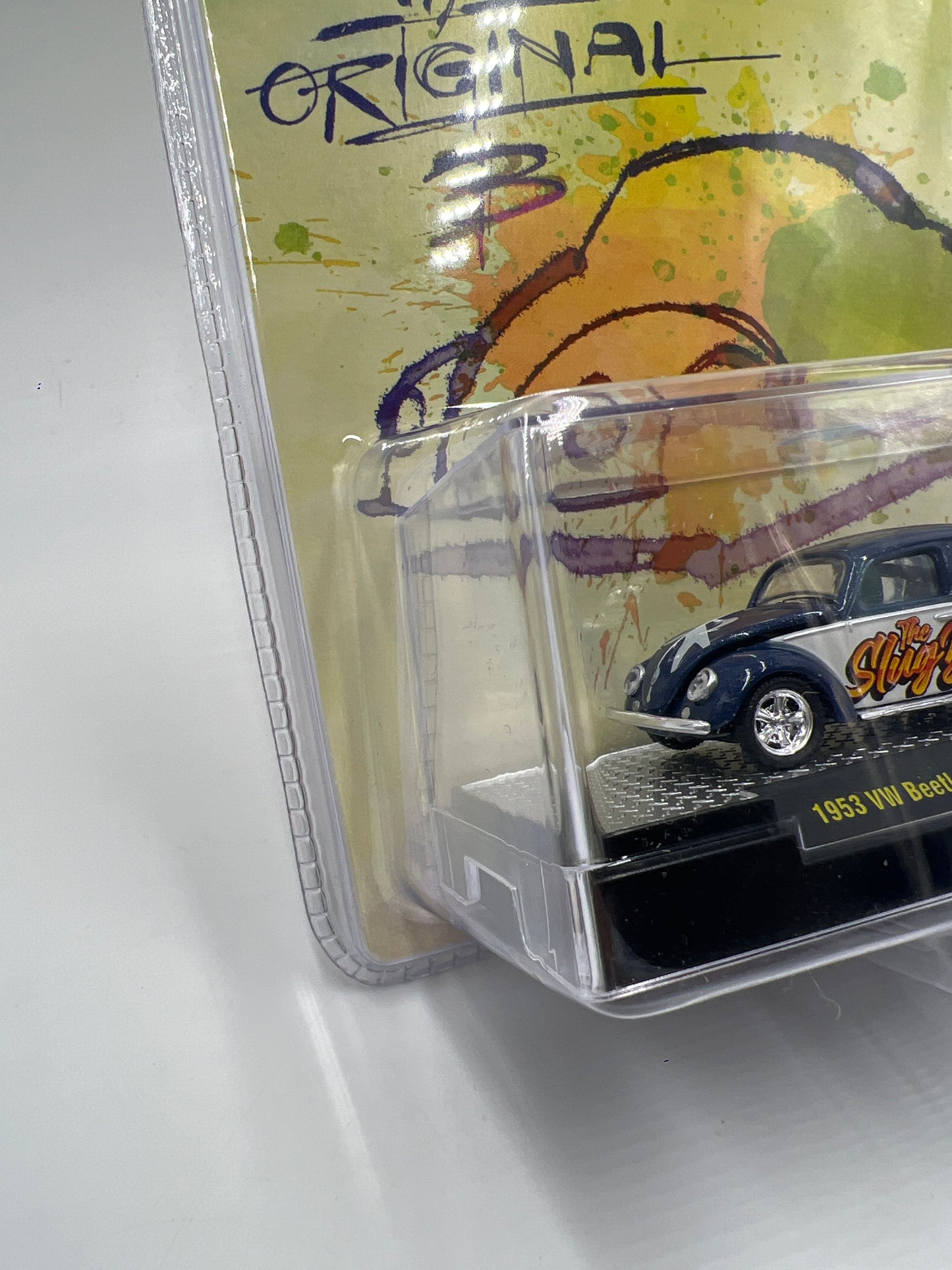 2025 M2 Machines Hobby Exclusive Slug Bug 1953 VW Beetle Deluxe USA Model Blue HS63 201E