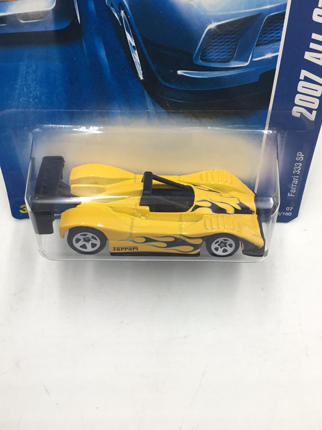 2007 Hot Wheels #139 Ferrari 333 SP Yellow PP6