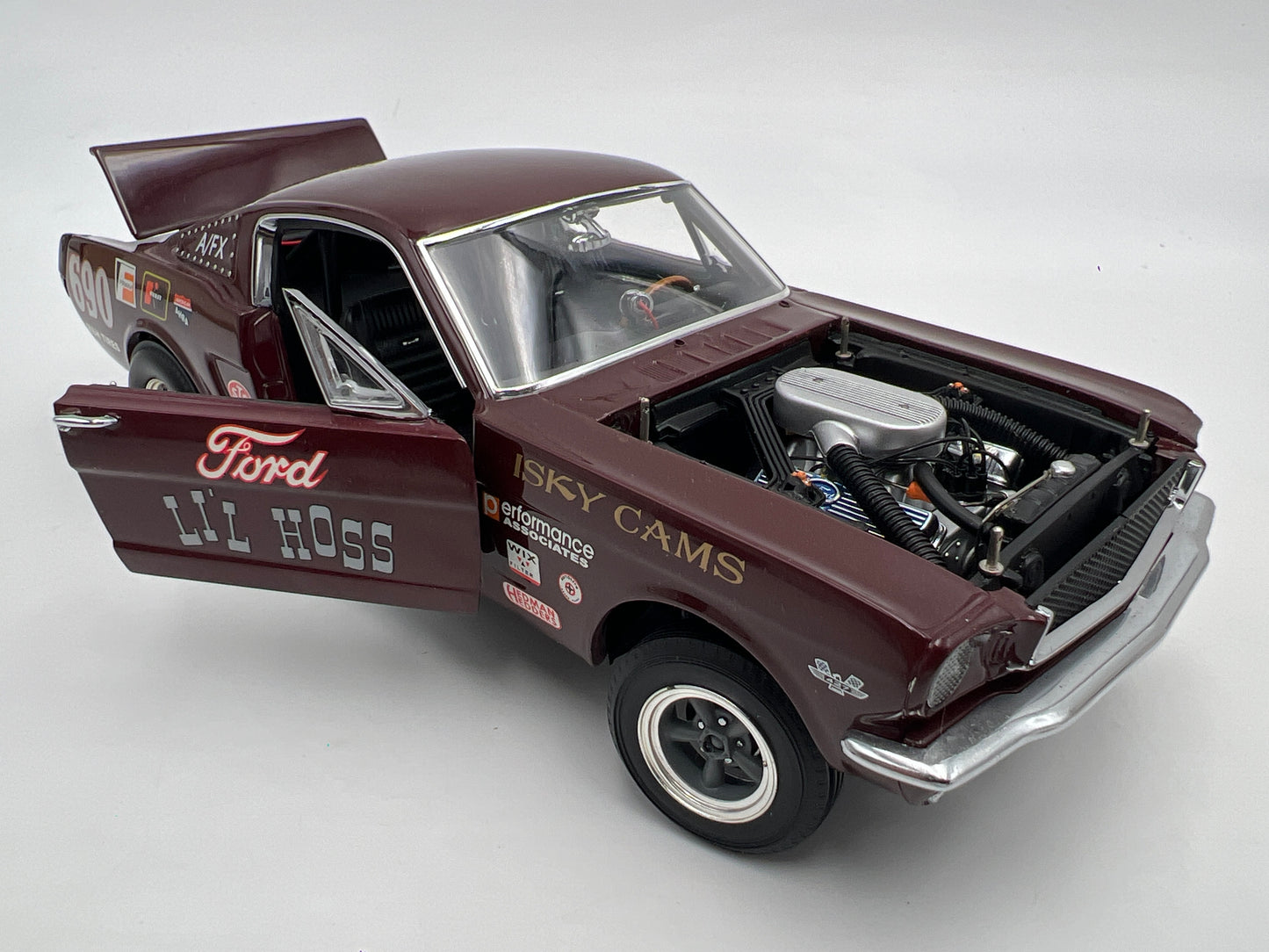 Danbury Mint 1/24 Scale 1965 Ford Mustang A/FX Burgundy Gasser W/Box VHTF