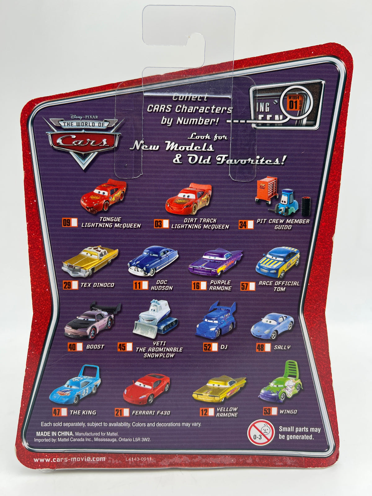 Disney Pixar The World Of Cars #3 Dirt Track Lightning McQueen 142G