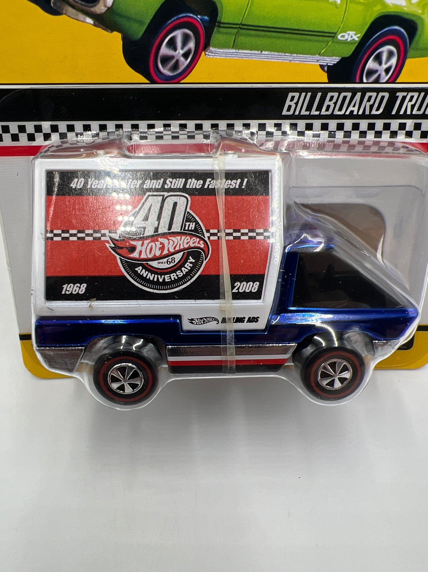 2008 Hot Wheels 8th Annual Collectors Nationals 2142/3000 Billboard Truck Blue W/Working Light & Protector
