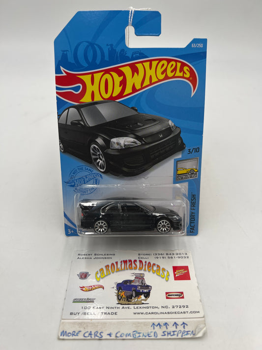 2021 Hot Wheels Factory Fresh  #63 Honda Civic Si Black