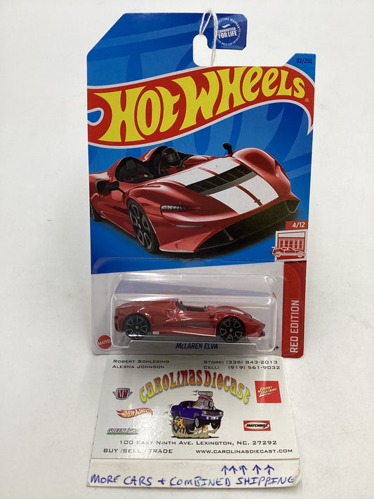 2023 Hot wheels Red Edition Factory Sealed #82 Mclaren Elva 152C