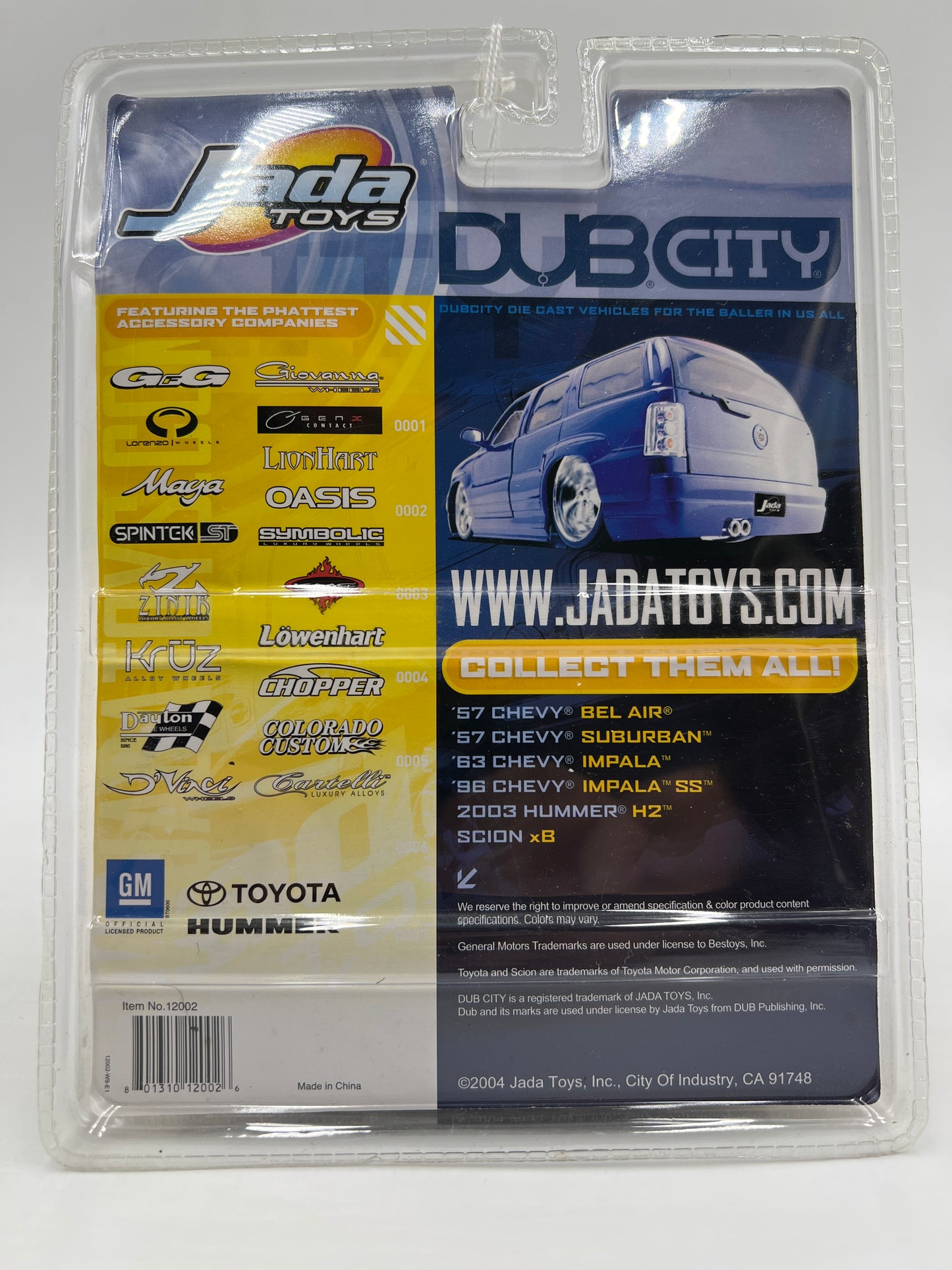 Jada Toys Dub City #90 63 Chevy Impala Yellow/Black 184F