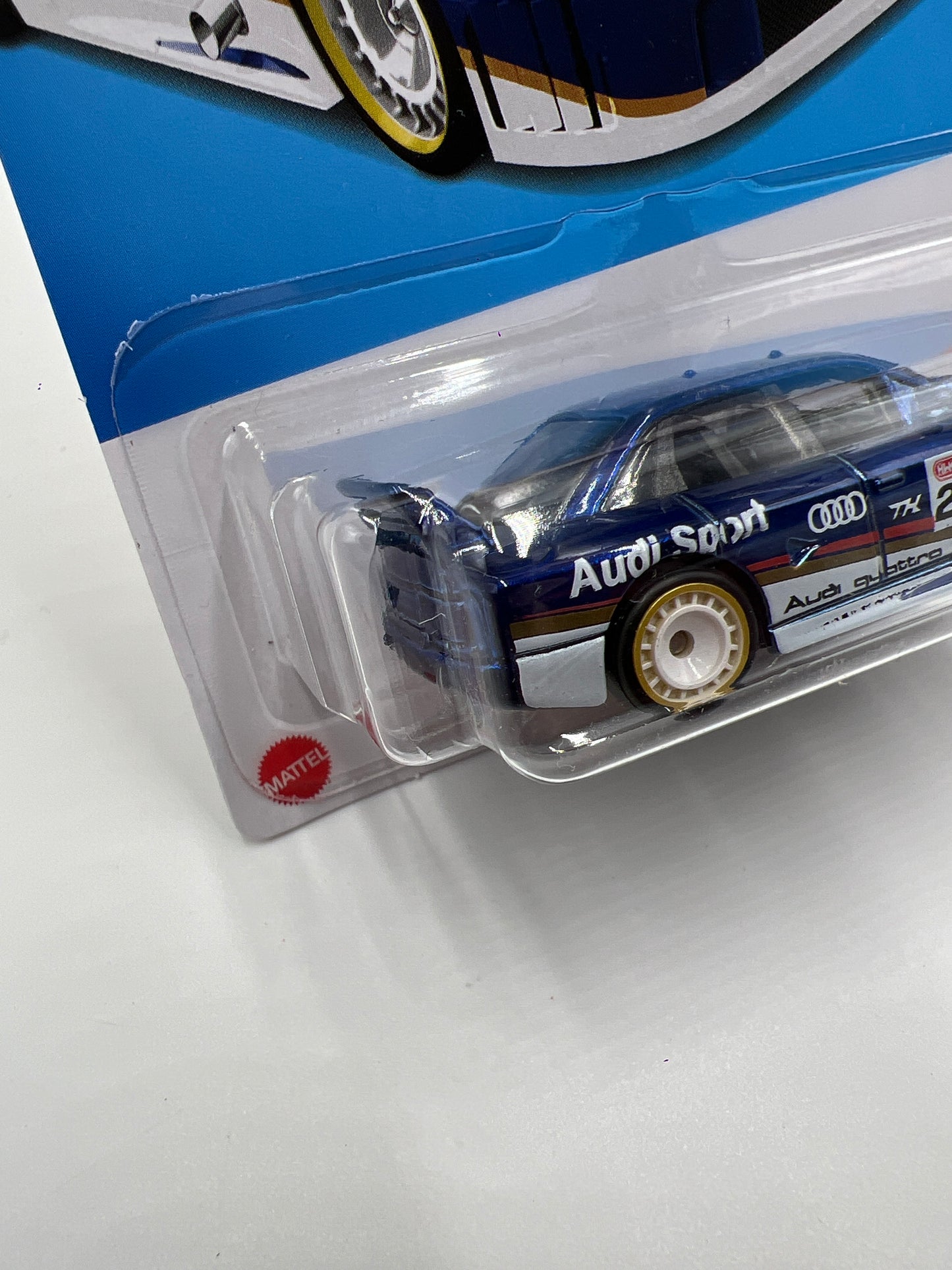 2024 Hot Wheels Turbo #144 Super Treasure Hunt Audi 90 Quattro Blue W/Protector