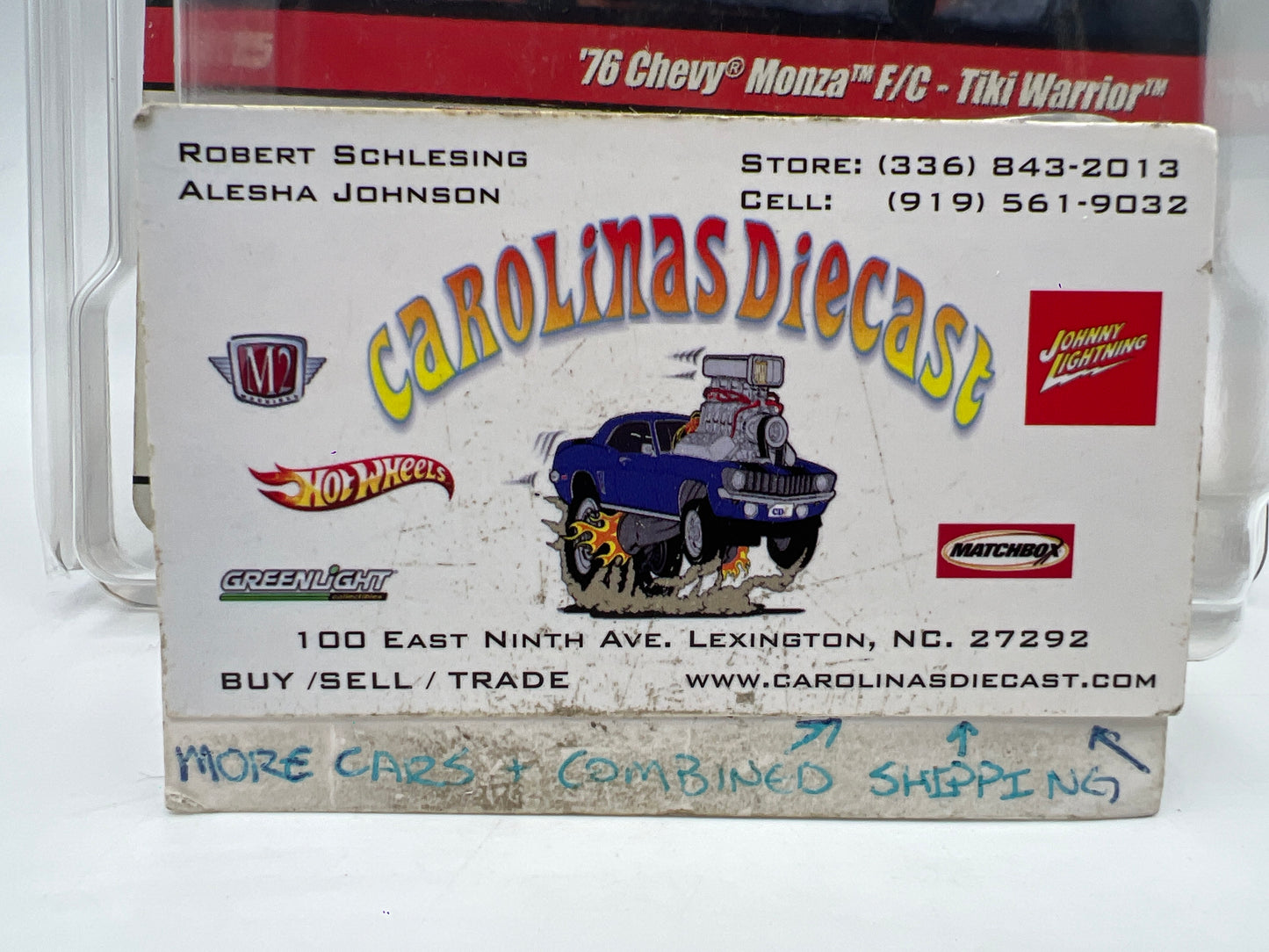 Hot Wheels Drag Strip Demons #8 76 Chevy Monza F/C Tiki Warrior Green W/Protector Bad Blister