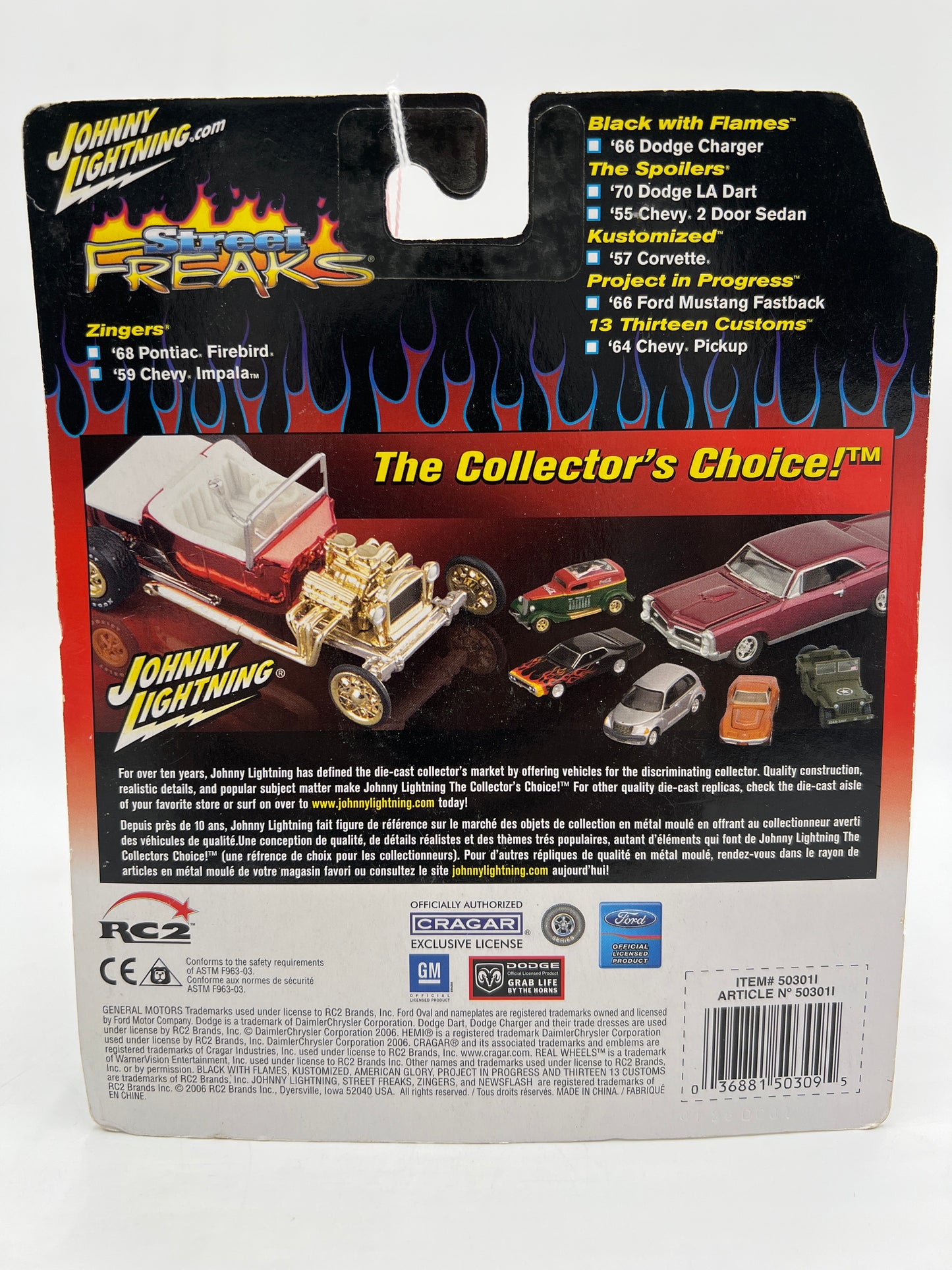 Johnny Lightning Street Freaks Thirteen Customs #6 64 Chevy Pickup Black 221G