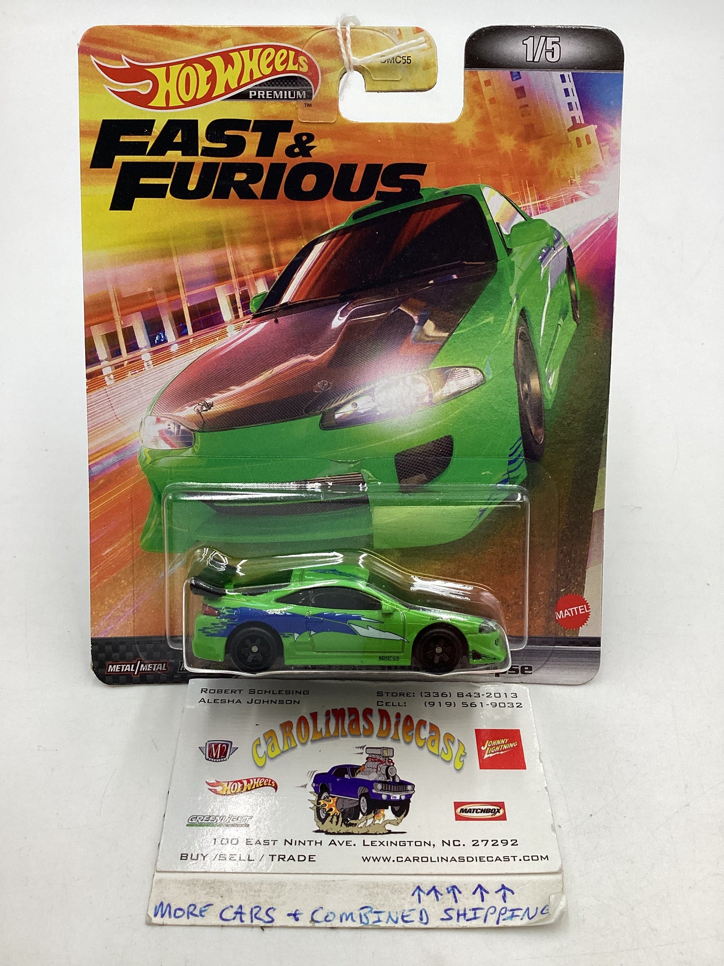 2022 Hot wheels Fast and furious #1 95 Mitsubishi Eclipse Green